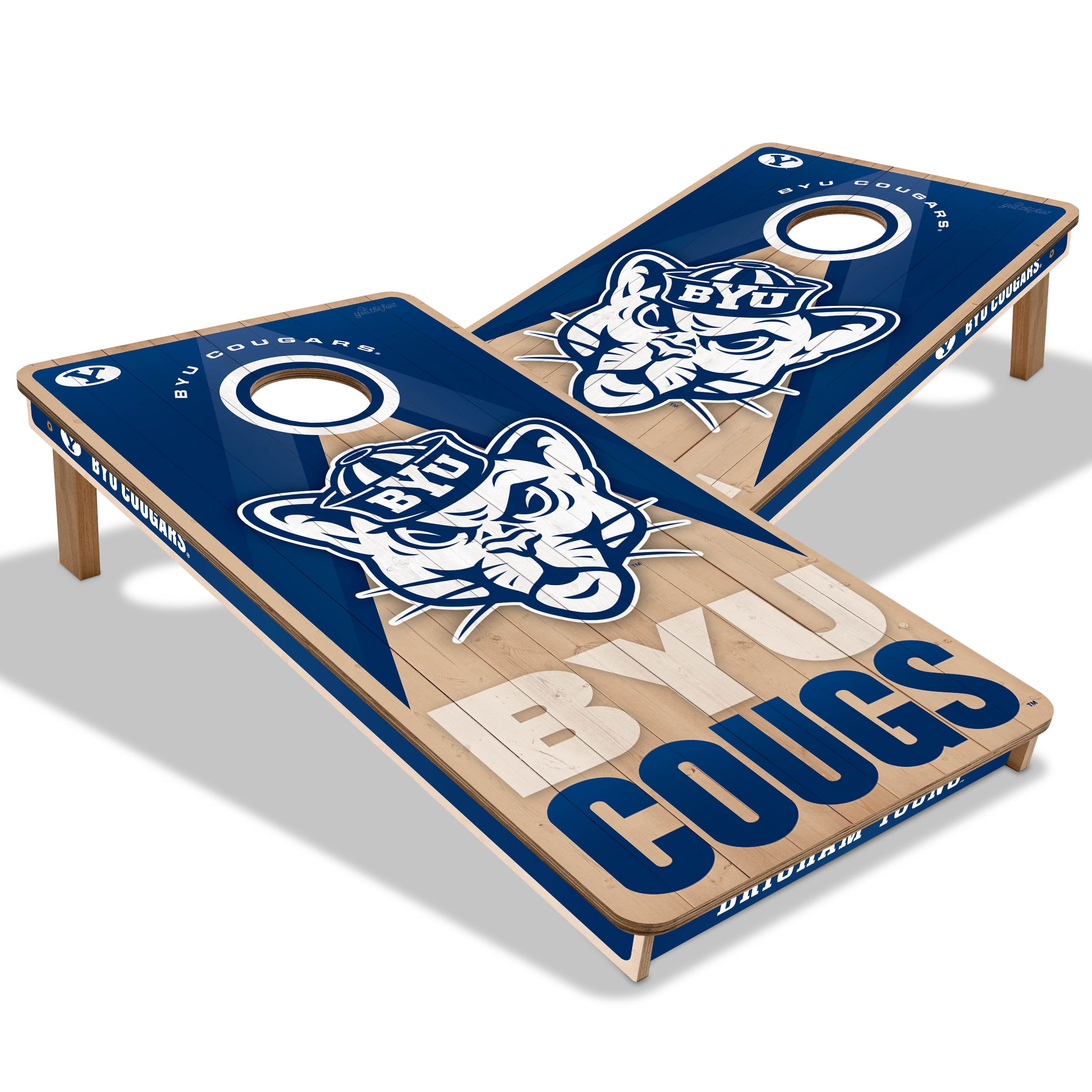 YouTheFan NCAA BYU Cougars 2X4 Slogan Series Cornhole NO BAGS