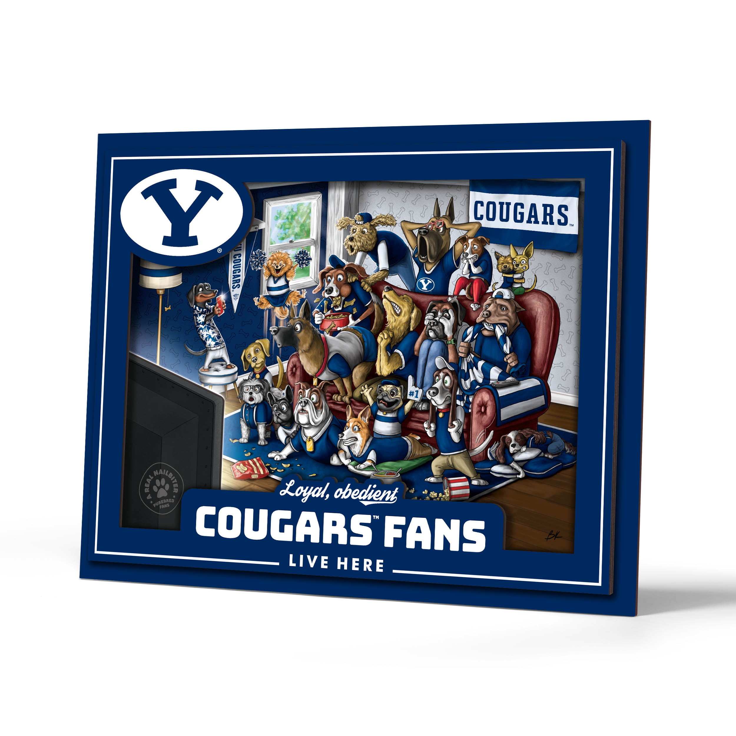 YouTheFan NCAA BYU Cougars Purebred Fans Wall Art