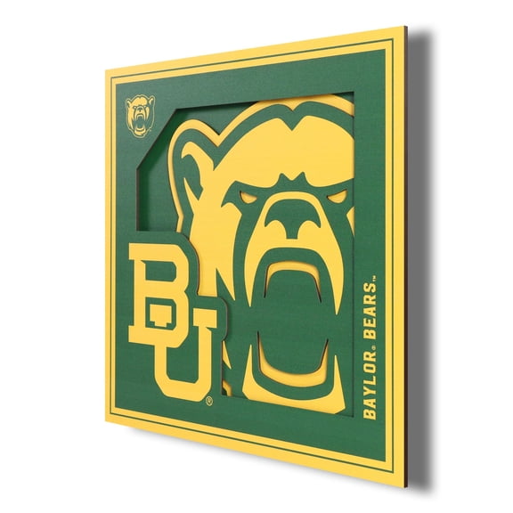 YouTheFan NCAA Baylor Bears 3D Logo Series Wall Art 12X12