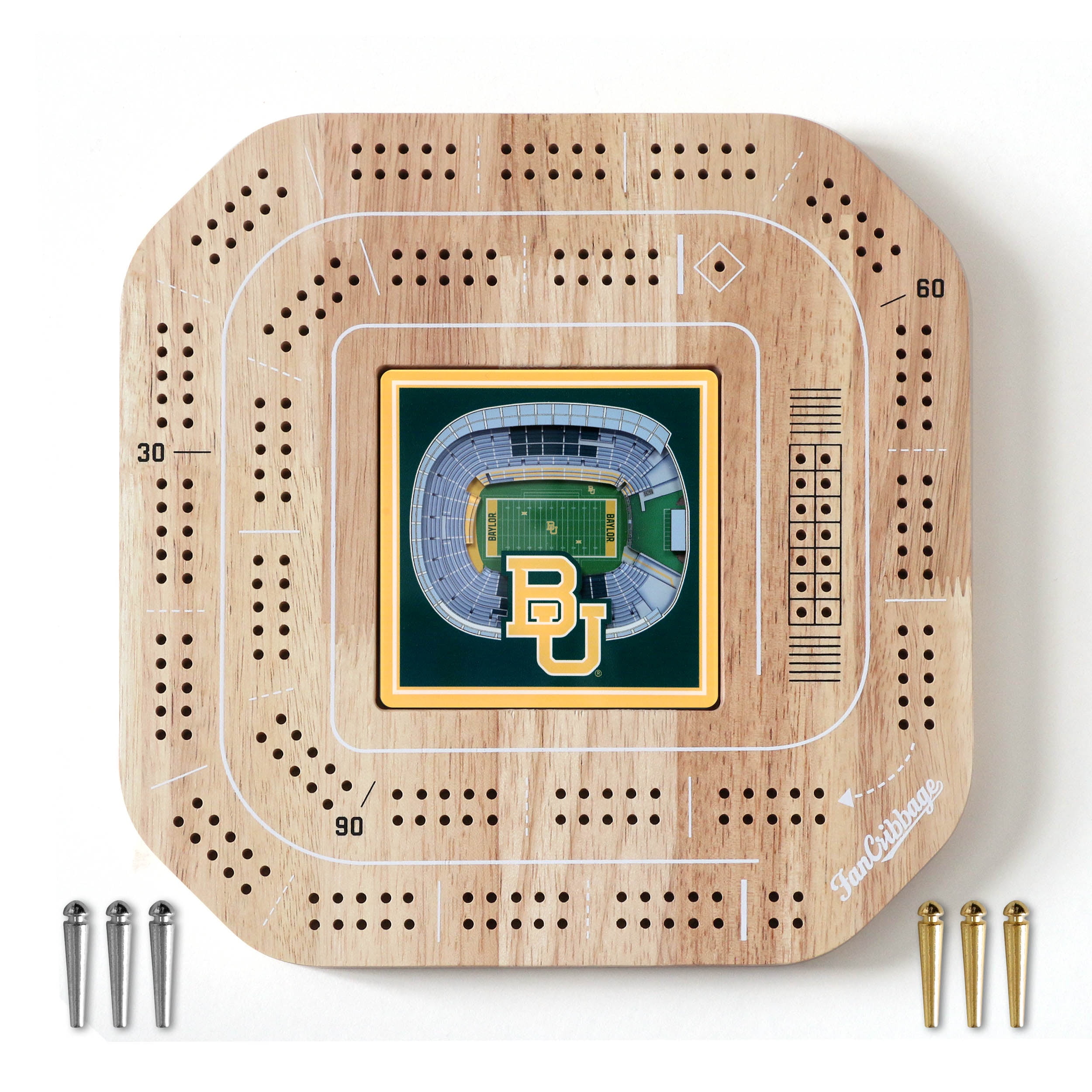 YouTheFan NCAA Baylor Bears Stadiumview Cribbage