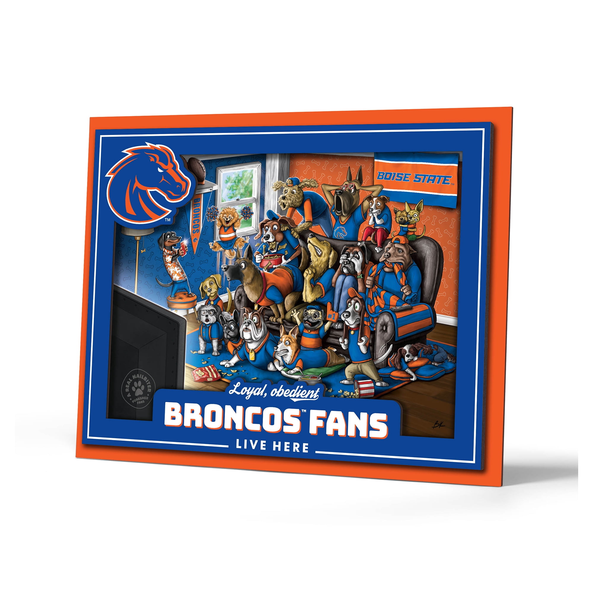 IDNA Boise State Broncos 13.25" x 17.25" Purebred Fans Wall Art