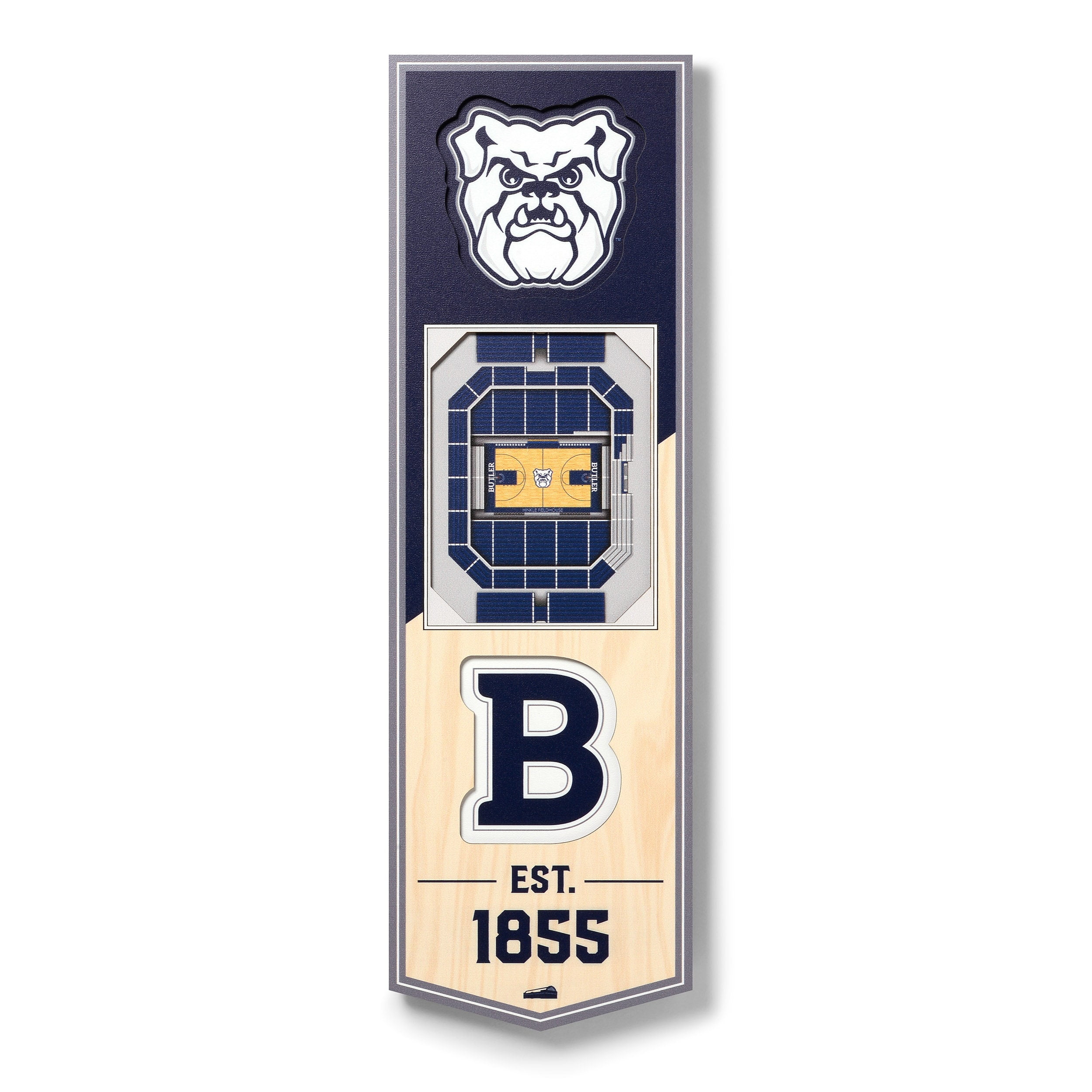 Butler Bulldogs 6'' x 19'' 3D StadiumView Banner - Walmart.com