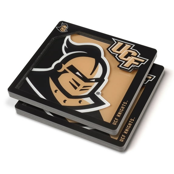 YouTheFan NCAA Central Florida Knights 3D-LSC 3D Logo Series Coasters - Pack of 2