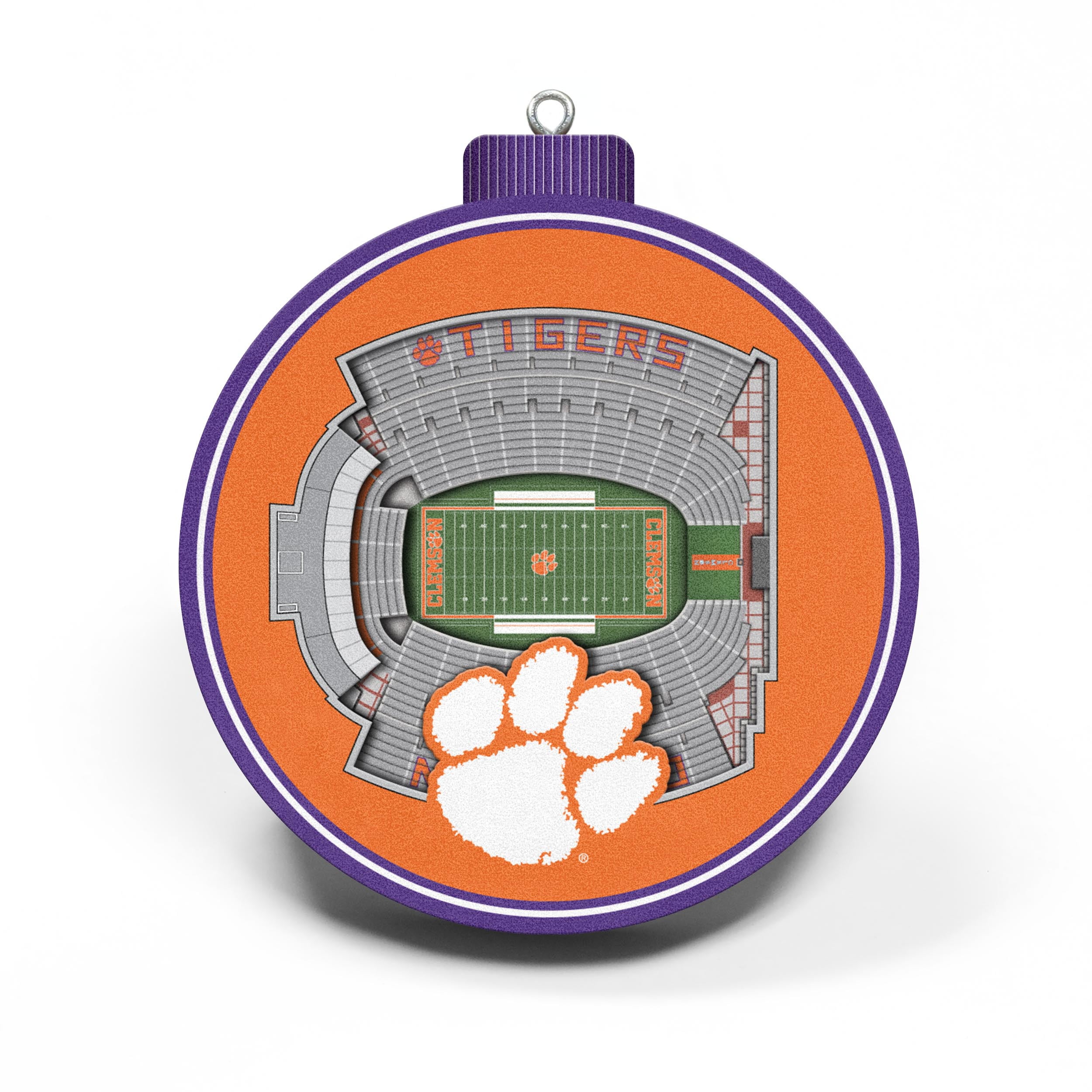 YouTheFan NCAA Clemson Tigers 3D StadiumView Ornament