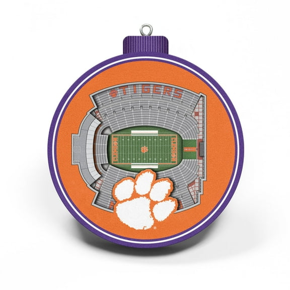 YouTheFan NCAA Clemson Tigers 3D StadiumView Ornament