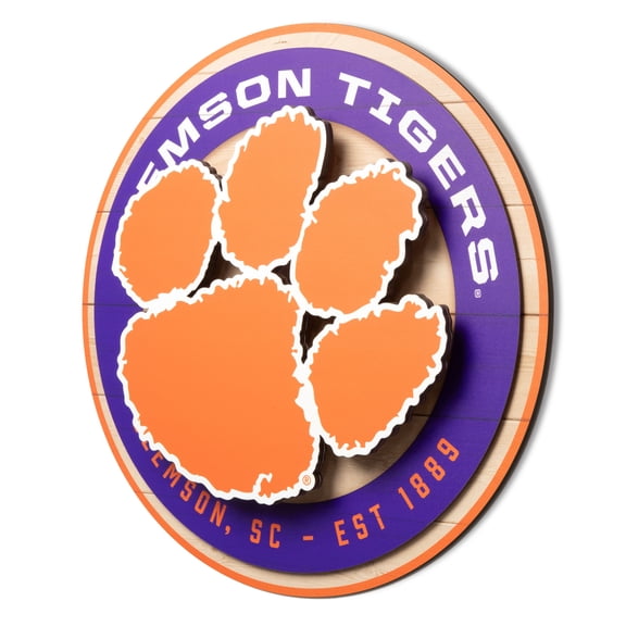 YouTheFan NCAA Clemson Tigers 3DX Circle Wall Art