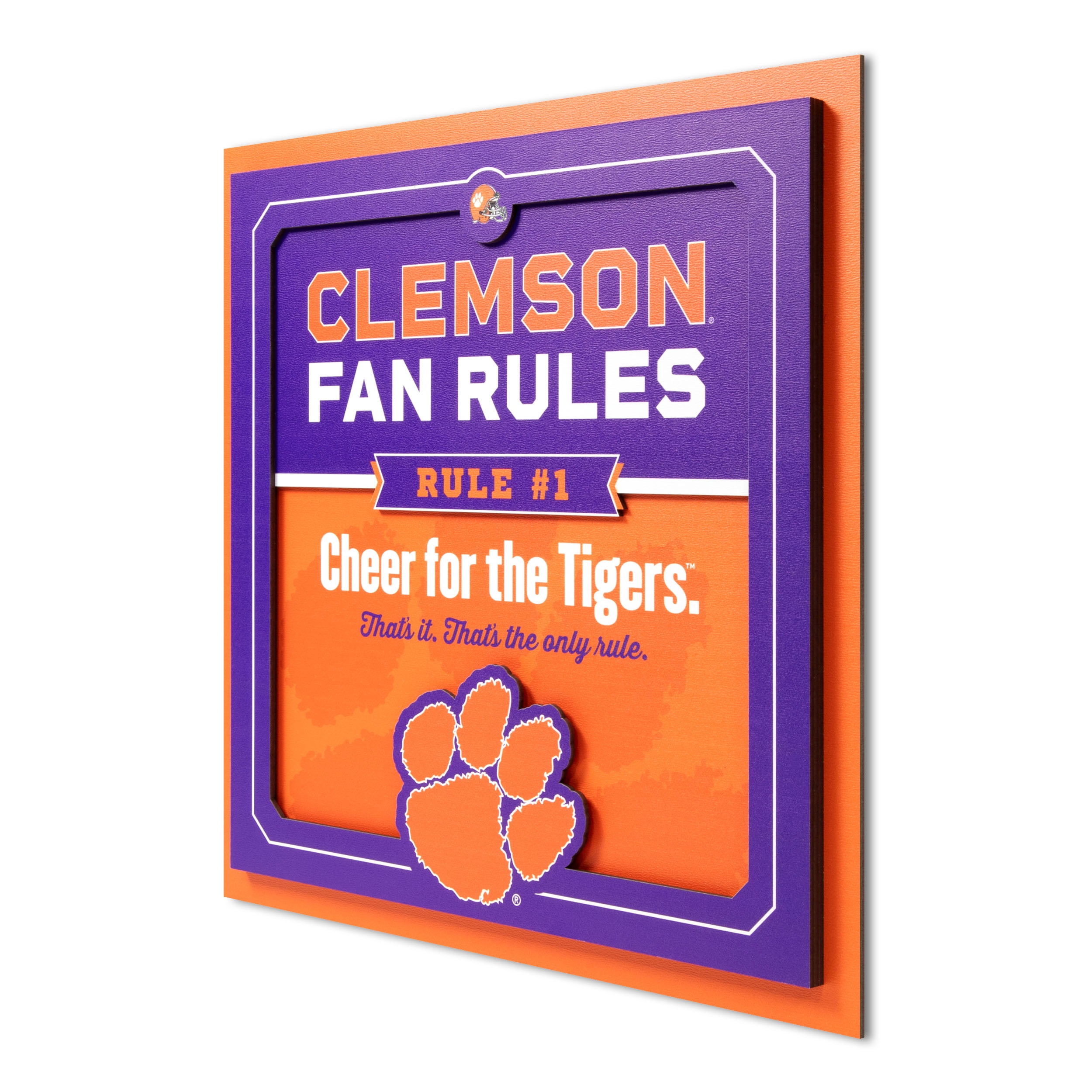 YouTheFan NCAA Clemson Tigers Fan Rules 3D Wall Art