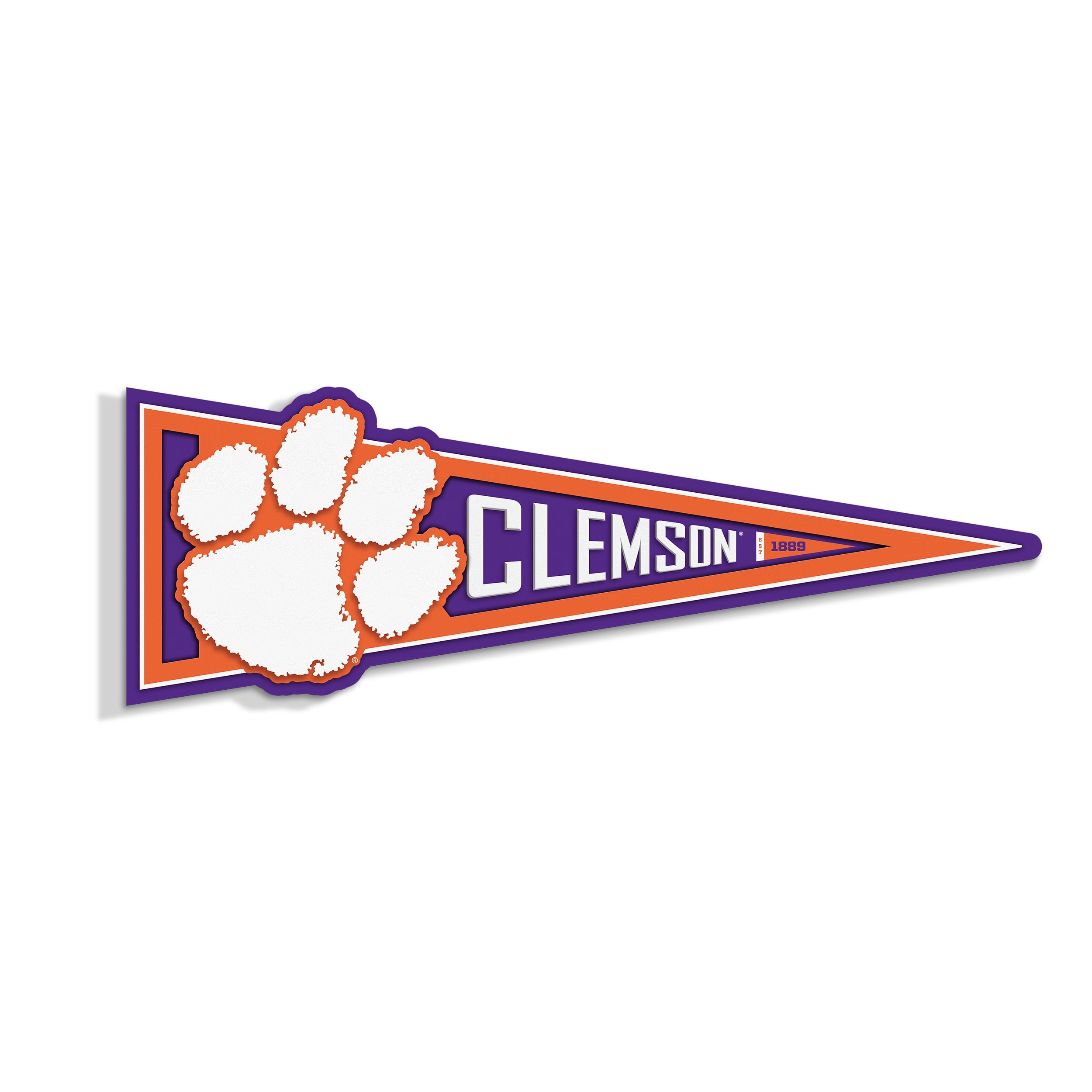 YouTheFan NCAA Clemson Tigers Pennant Sign