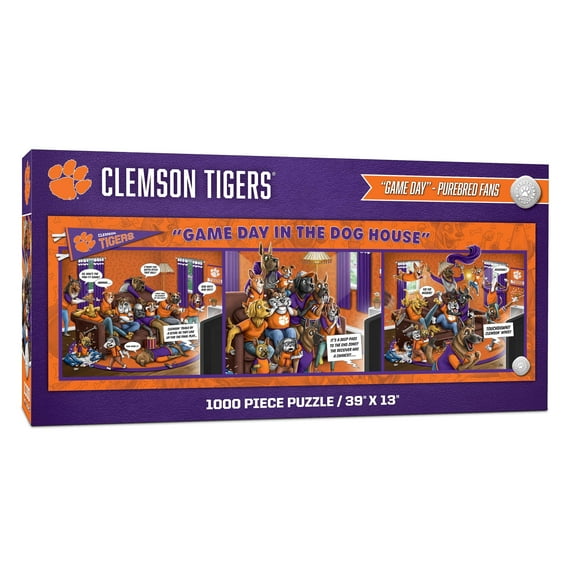 YouTheFan NCAA Clemson Tigers Purebred Fans Gameday in the Dog House 1000PC Puzzle