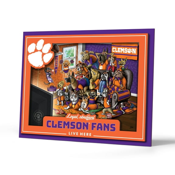 YouTheFan NCAA Clemson Tigers Purebred Fans Wall Art
