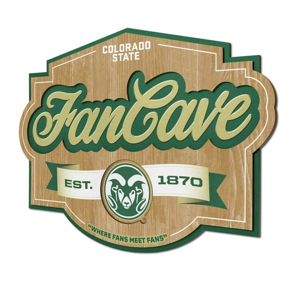 YouTheFan NCAA Colorado State Rams Fan Cave Sign