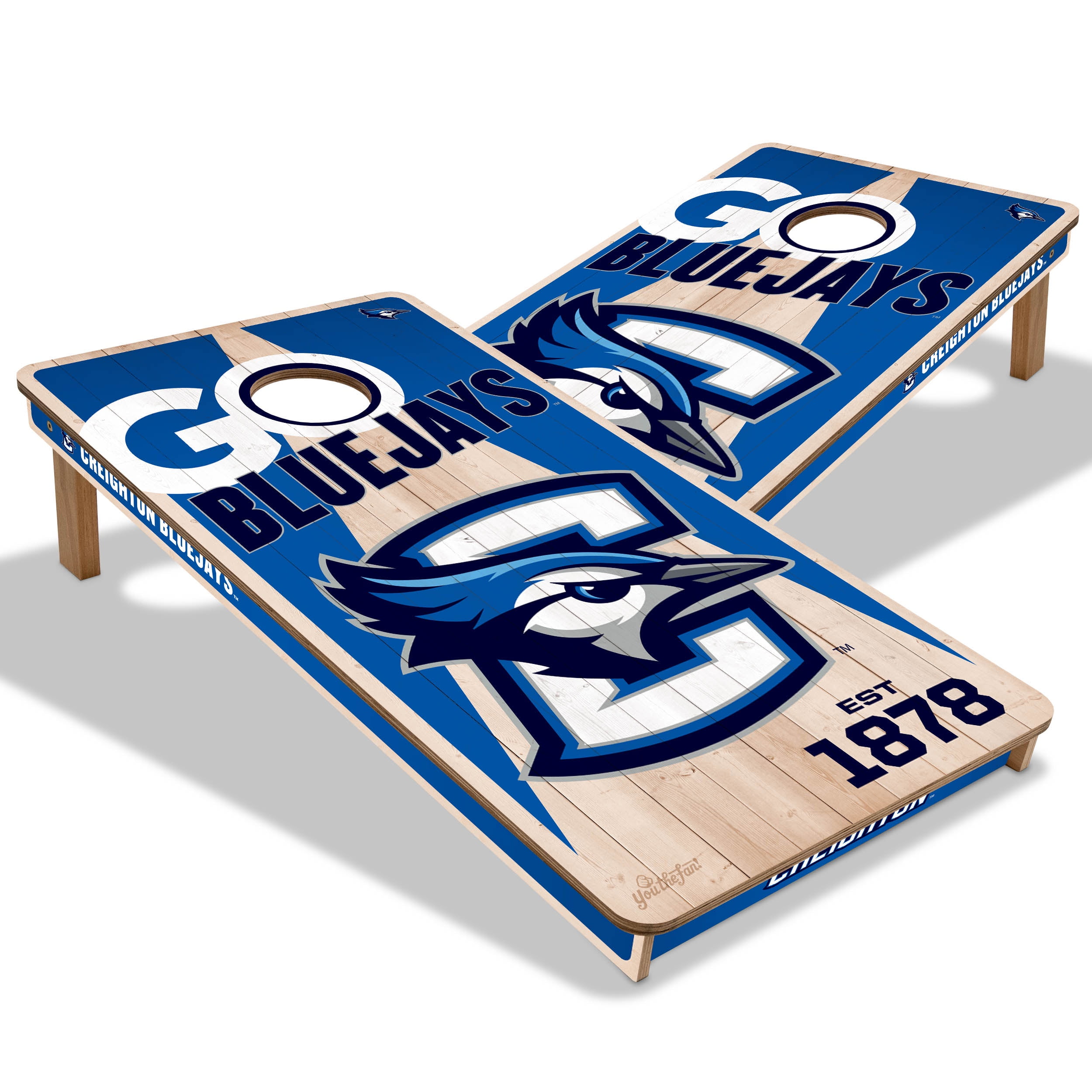 YouTheFan NCAA Creighton Bluejays 2' x 4' Cornhole Game No Bags