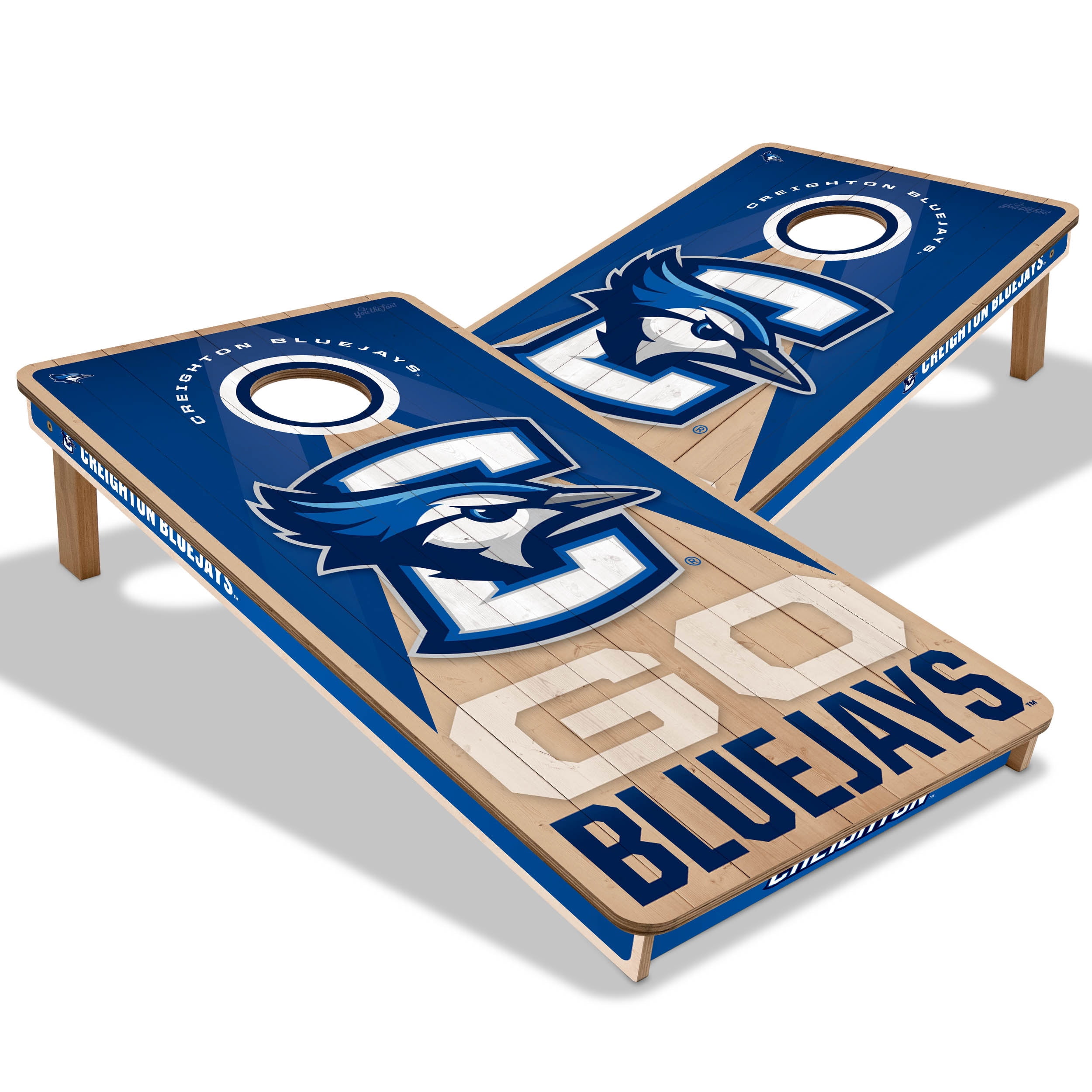 YouTheFan NCAA Creighton Bluejays 2X4 Slogan Series Cornhole NO BAGS