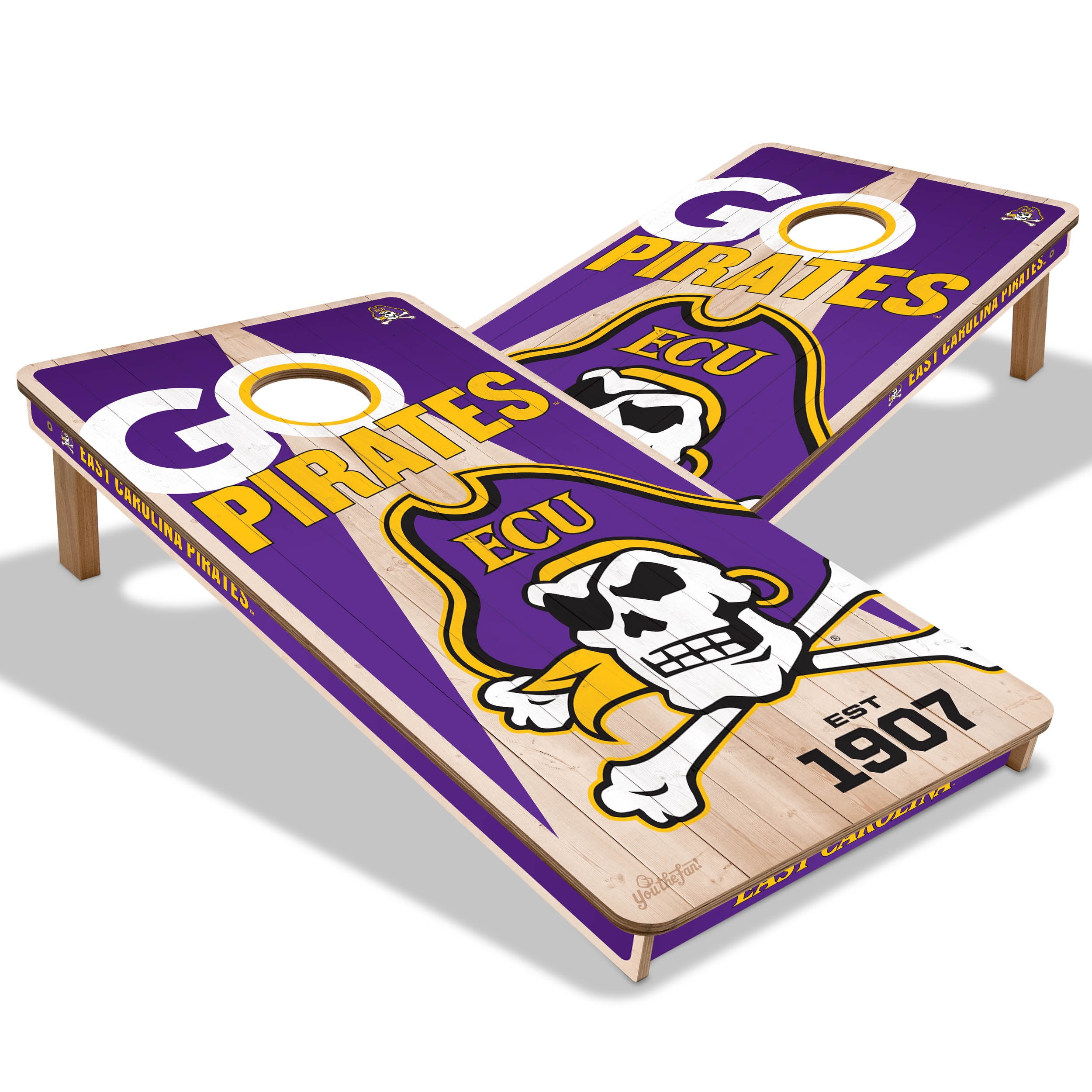 YouTheFan NCAA East Carolina Pirates 2' x 4' Cornhole Game No Bags