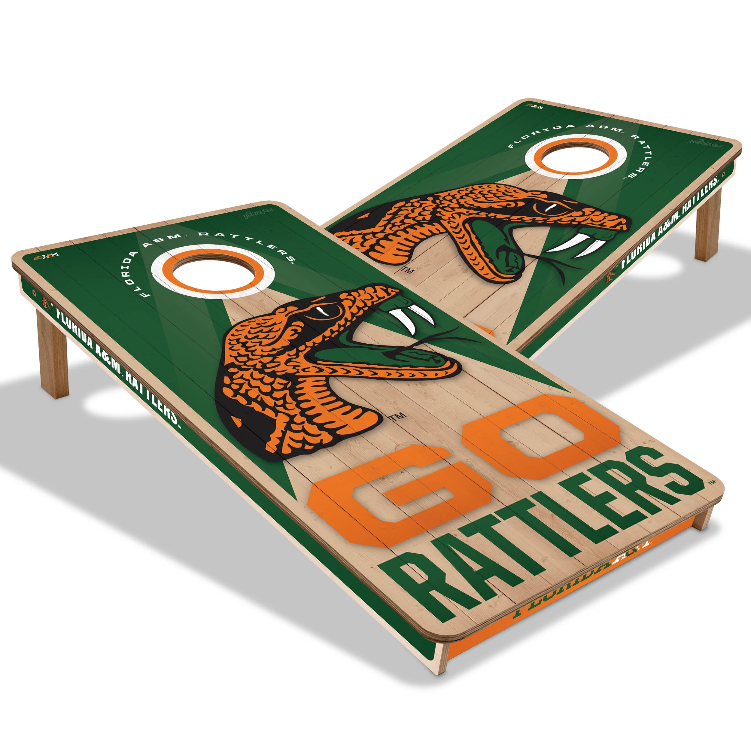 YouTheFan NCAA Florida A&M Rattlers 2x4 Slogan Series Cornhole NO BAGS