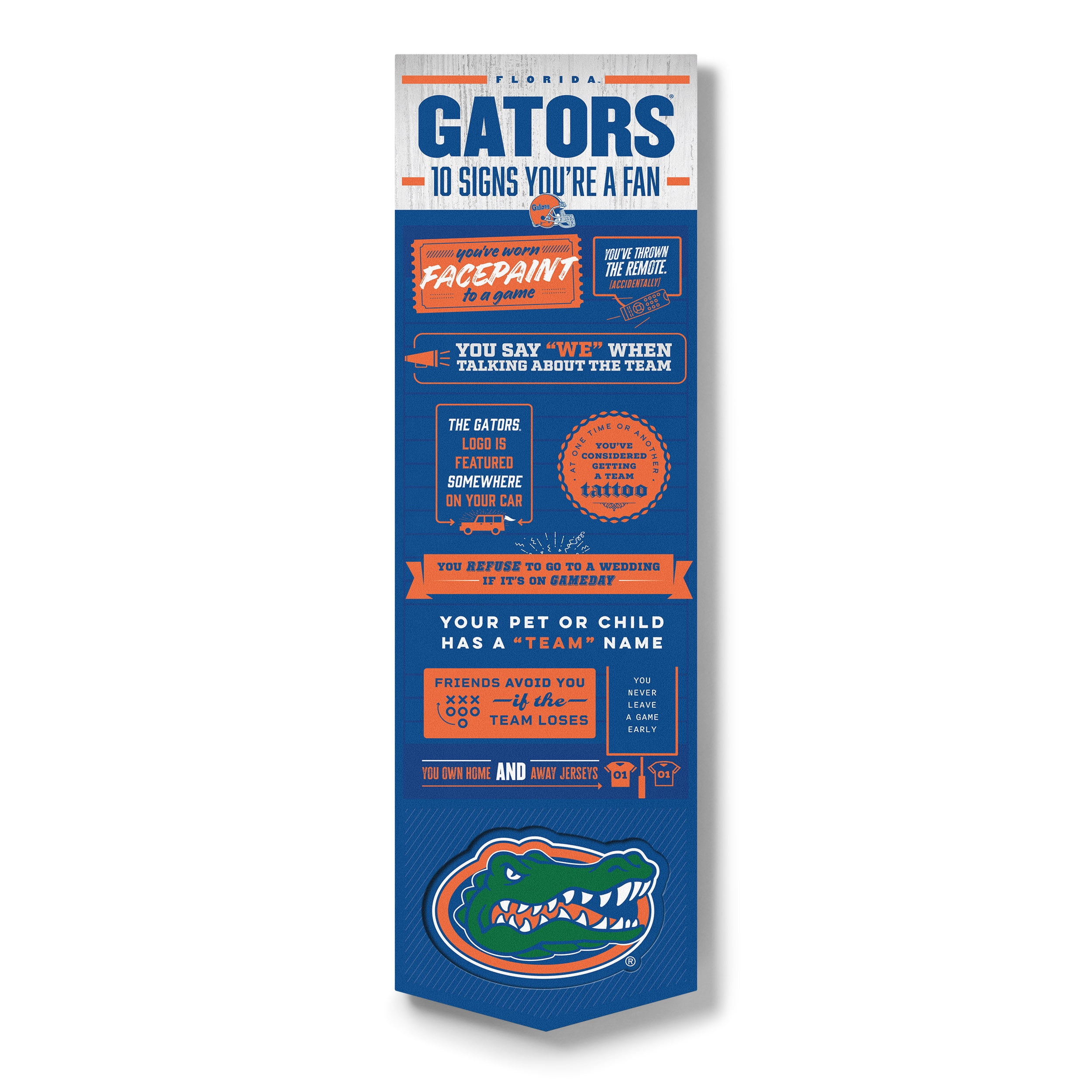 YouTheFan NCAA Florida Gators 3D Top 10 Wall Art