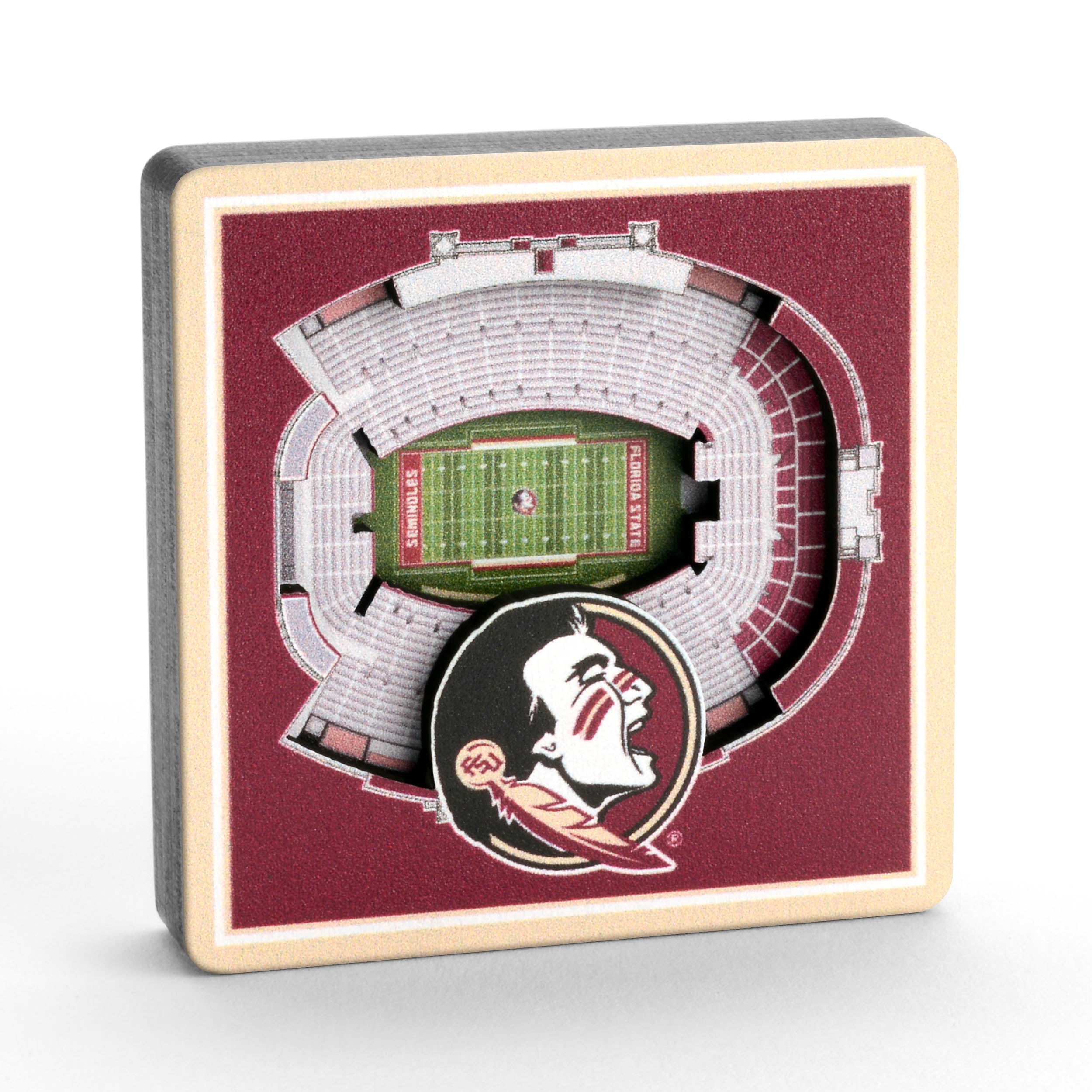 YouTheFan NCAA Florida State Seminoles 3D StadiumView Magnet