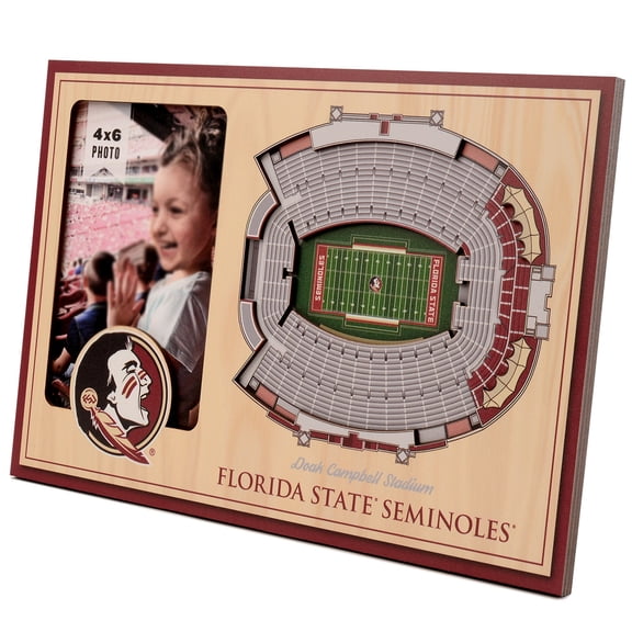Brown Florida State Seminoles 3D StadiumViews Picture Frame