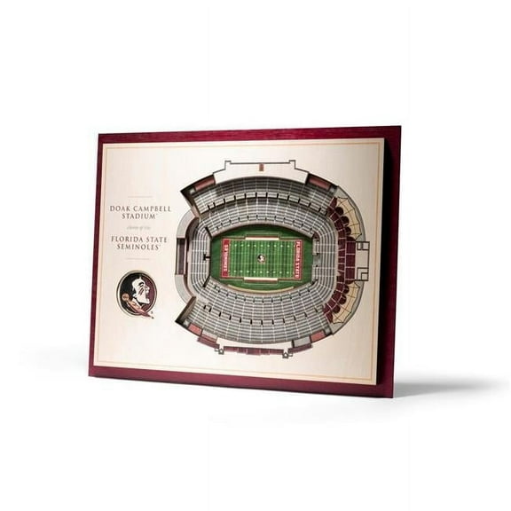 Florida State Seminoles 17'' x 13'' 5-Layer StadiumViews 3D Wall Art