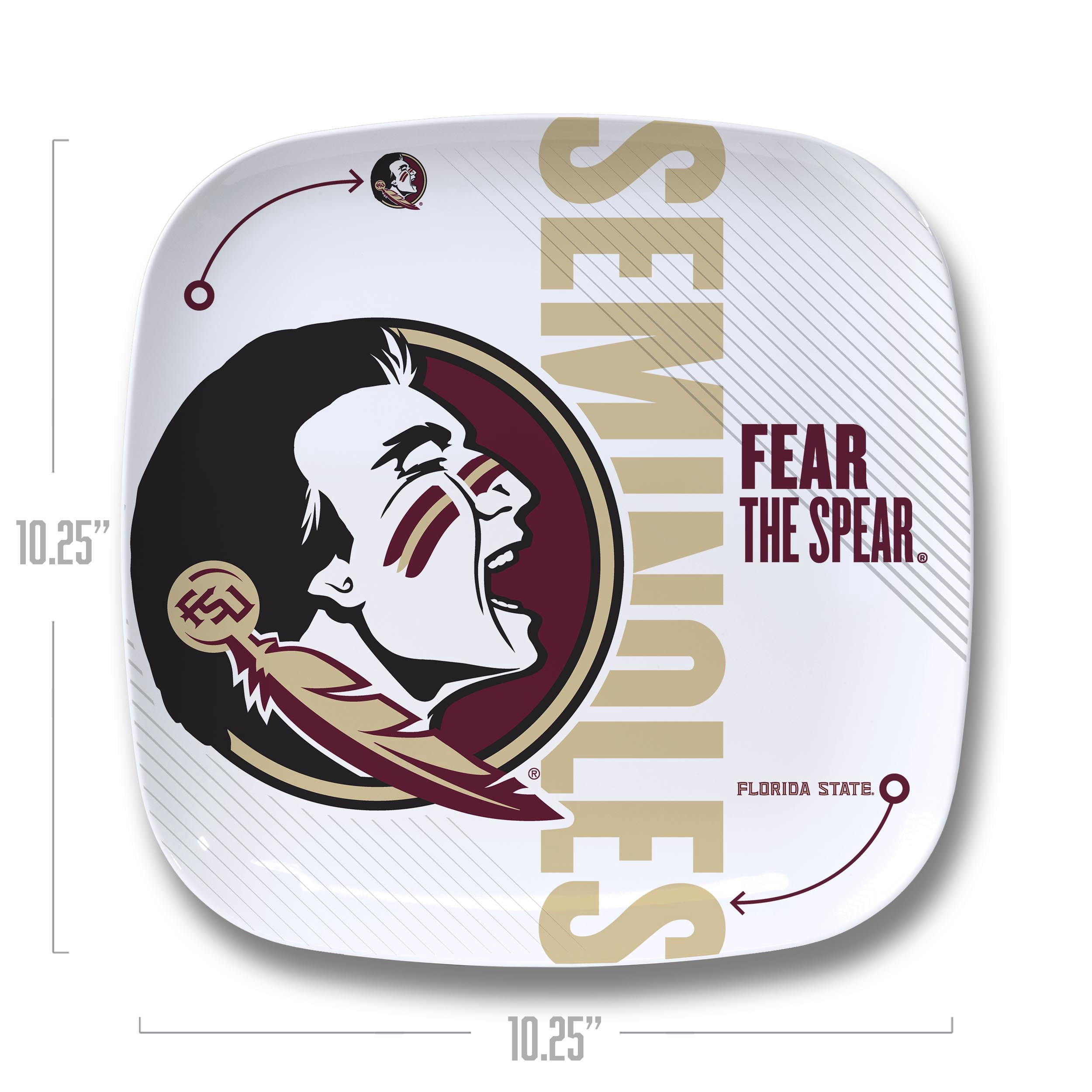 YouTheFan NCAA Florida State Seminoles Large Party Plate