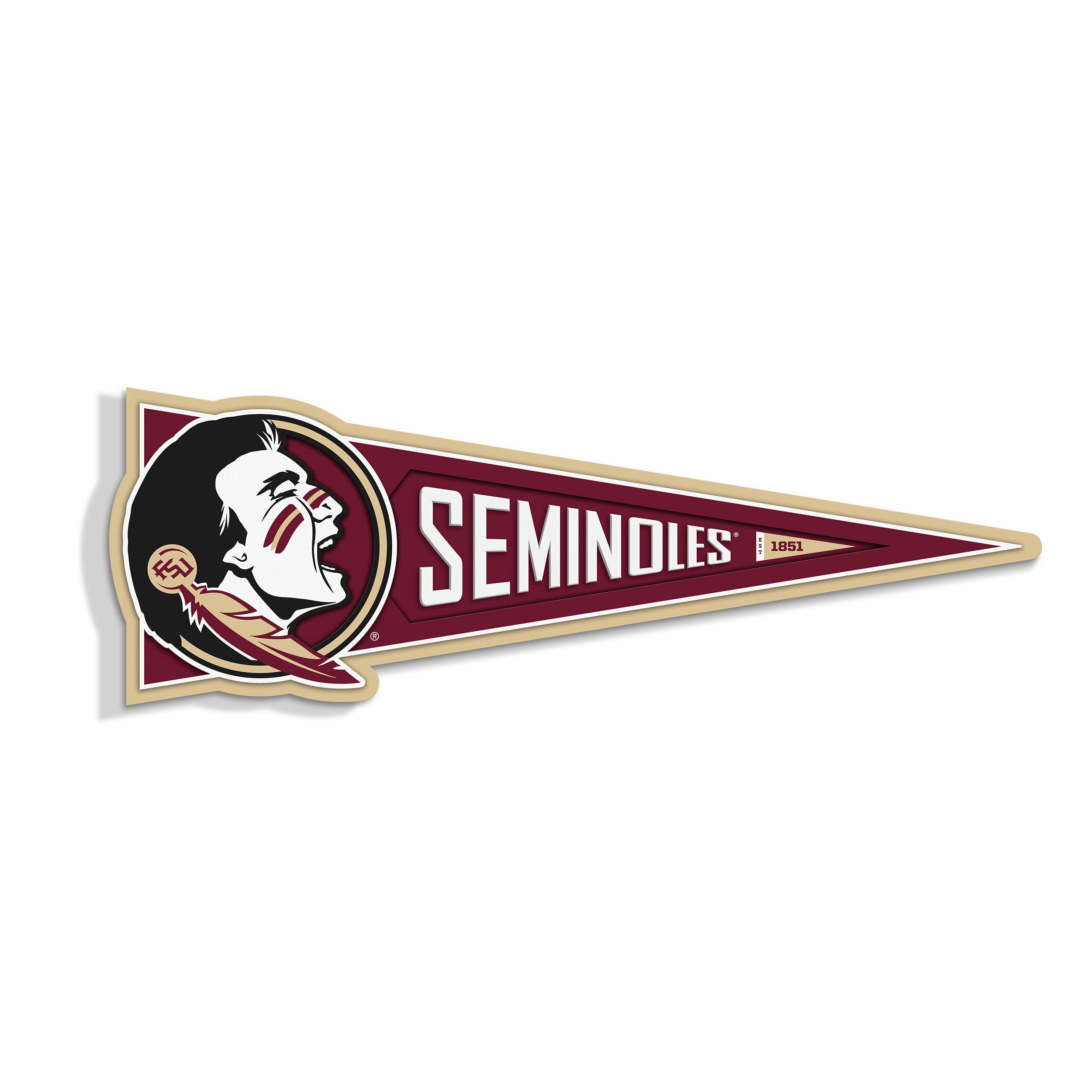 YouTheFan NCAA Florida State Seminoles Pennant Sign