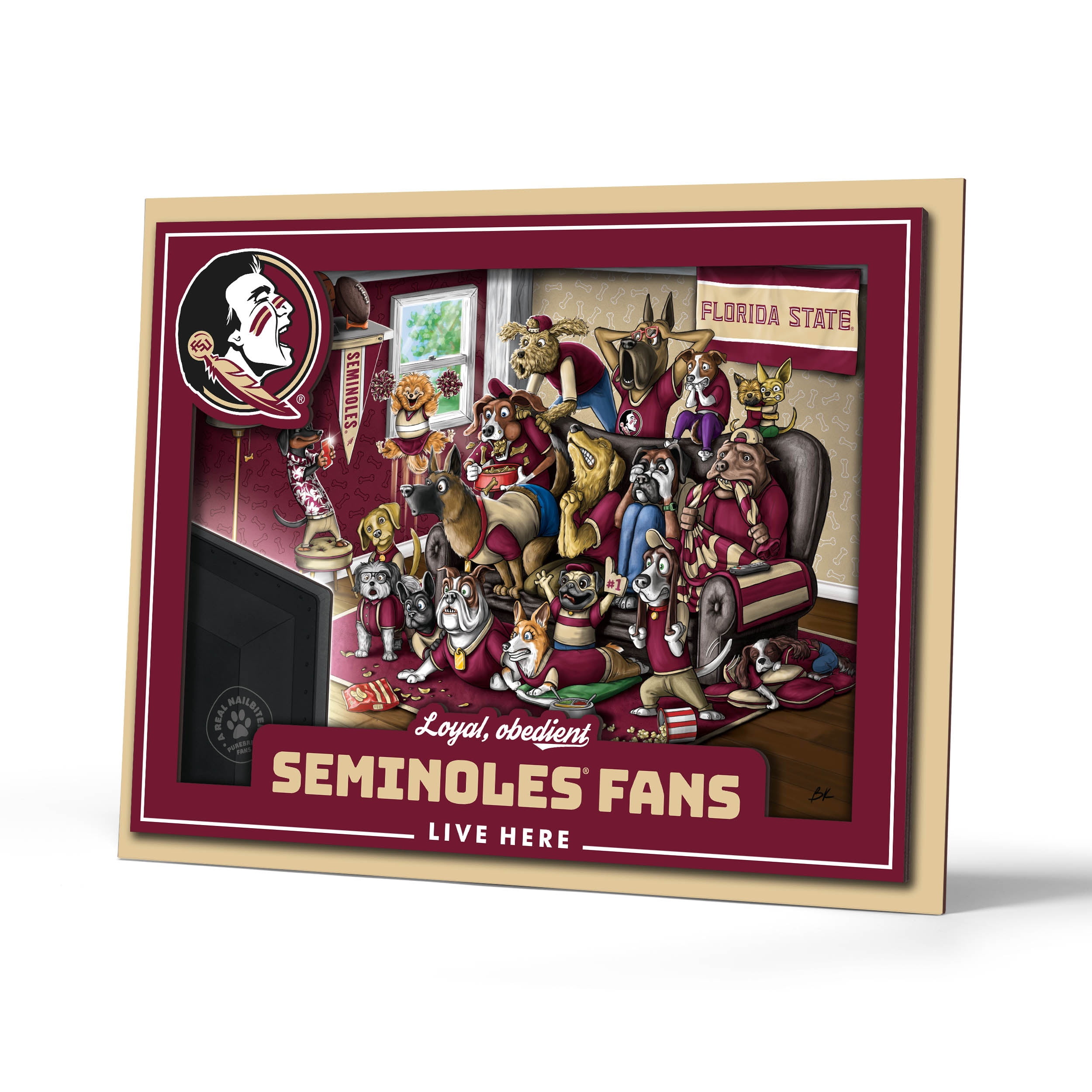 YouTheFan NCAA Florida State Seminoles Purebred Fans Wall Art