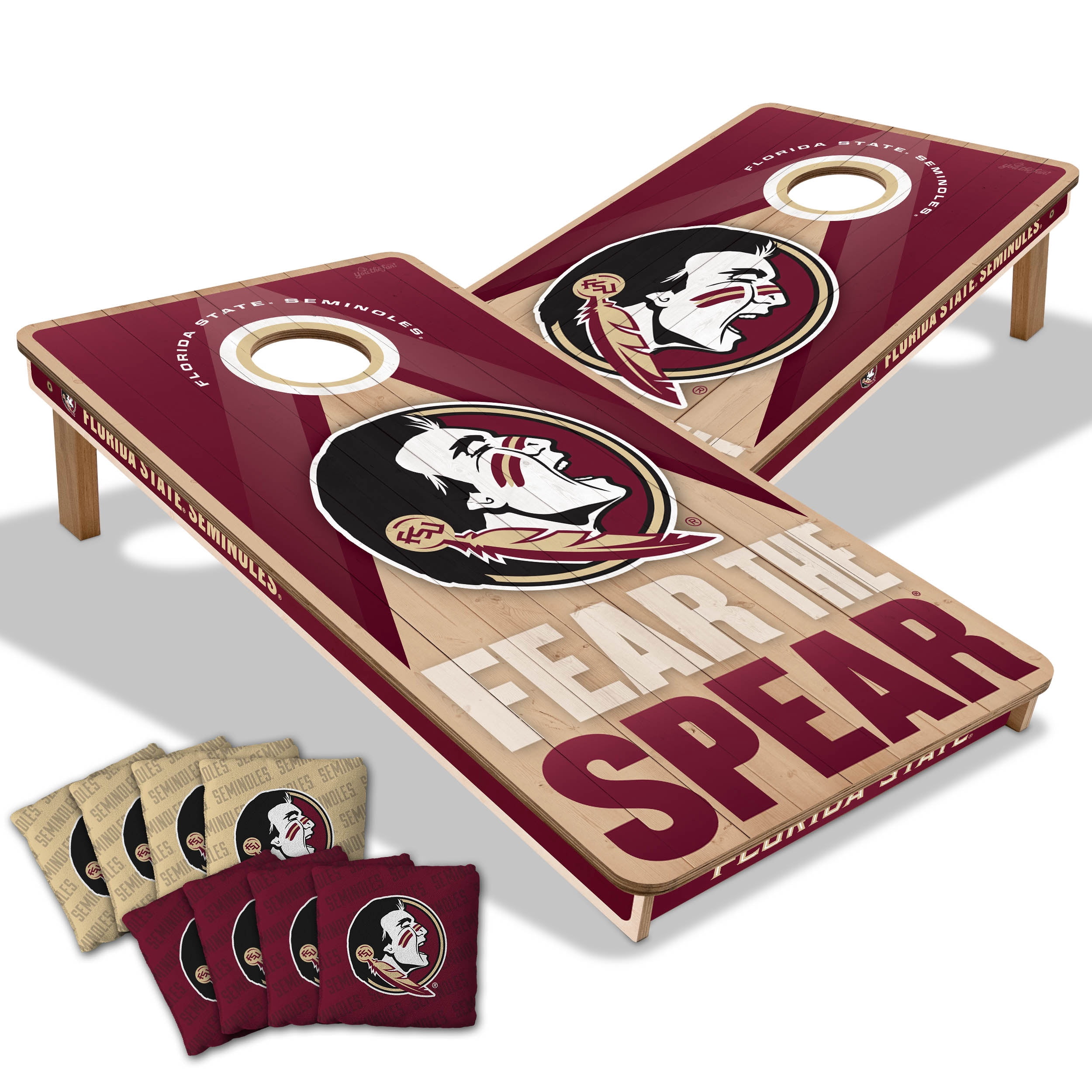 YouTheFan NCAA Florida State Seminoles 2x4 Slogan Series Cornhole