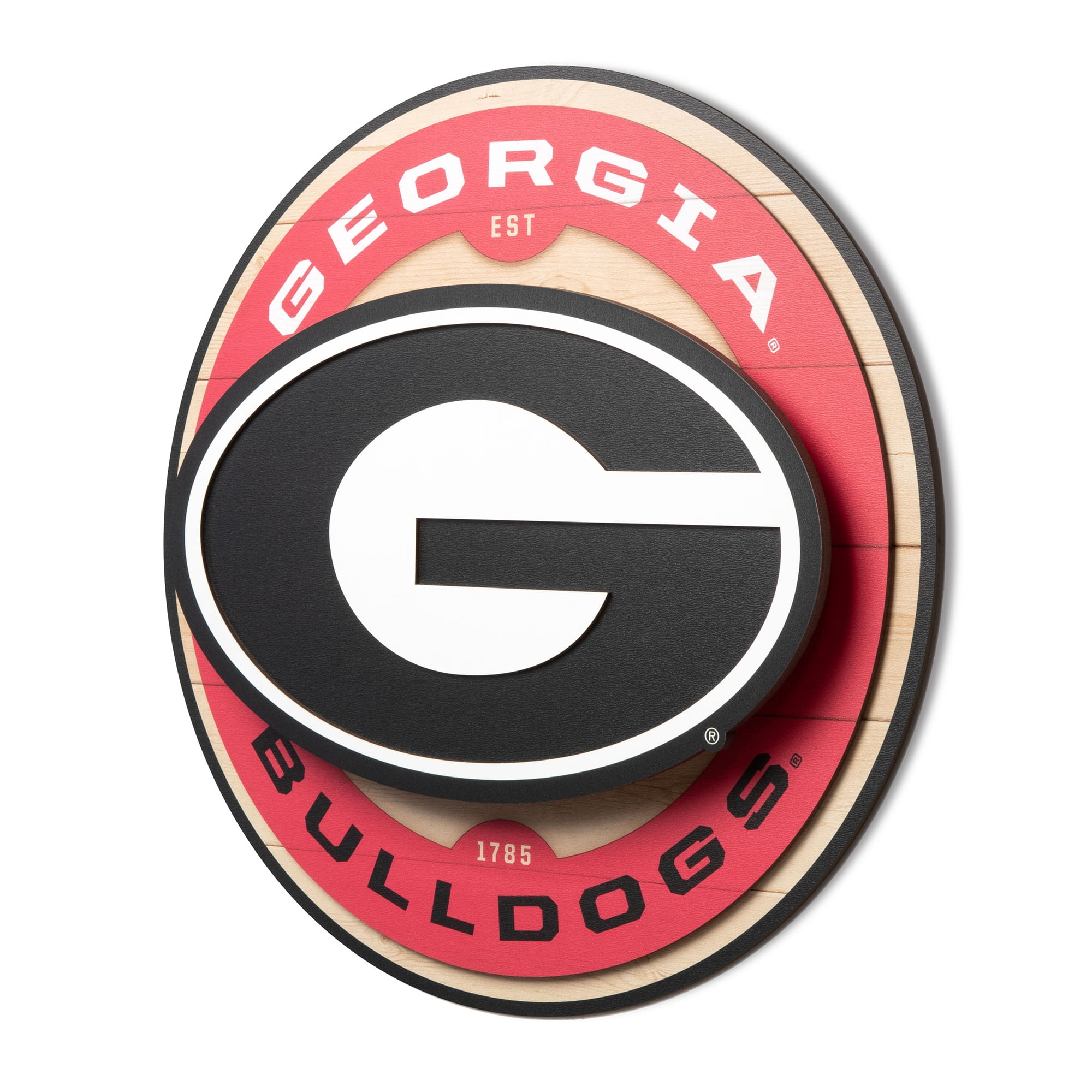 IDNA Georgia Bulldogs 15" x 15" 3DX Logo Circle Backer Wall Art