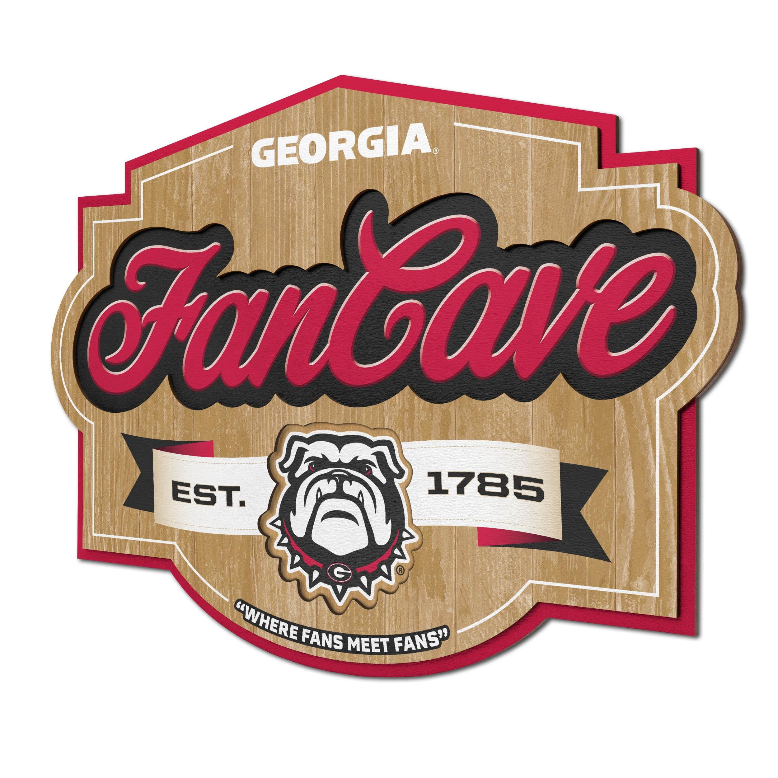 YouTheFan NCAA Georgia Bulldogs Fan Cave Sign
