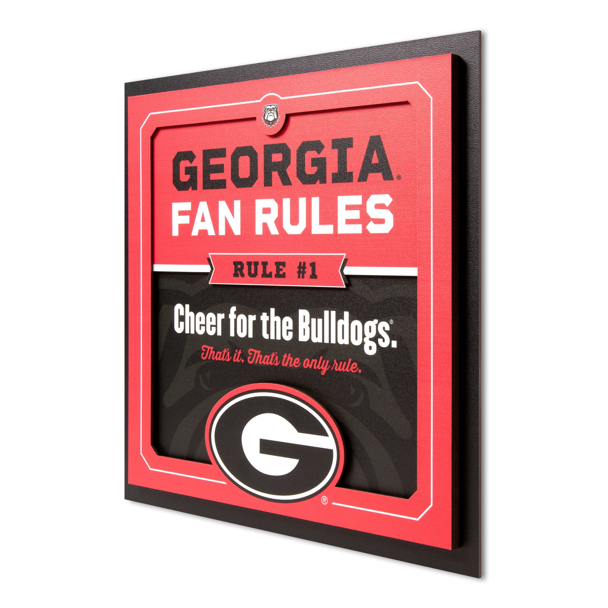 YouTheFan NCAA Georgia Bulldogs Fan Rules 3D Wall Art