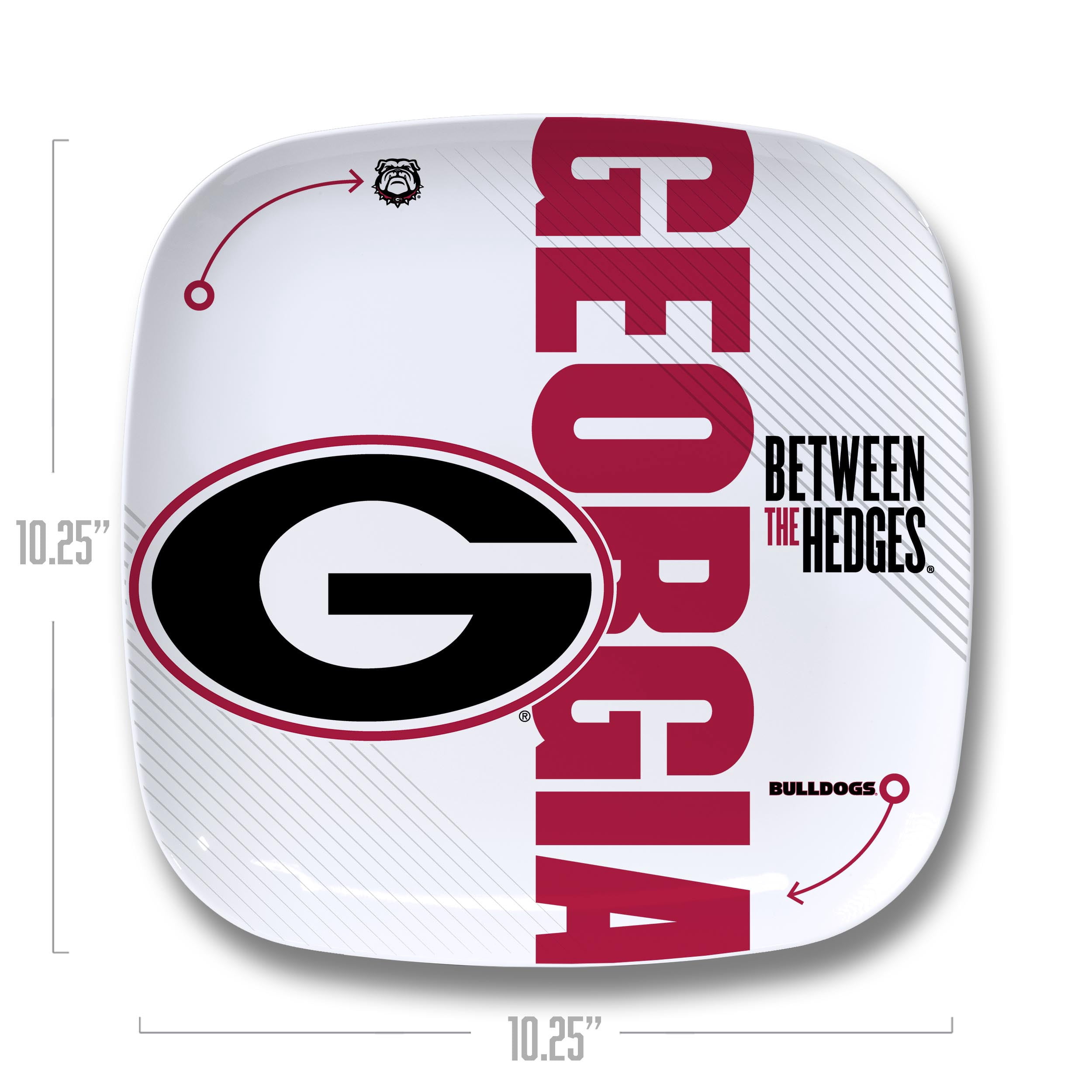 YouTheFan NCAA Georgia Bulldogs Large Party Plate