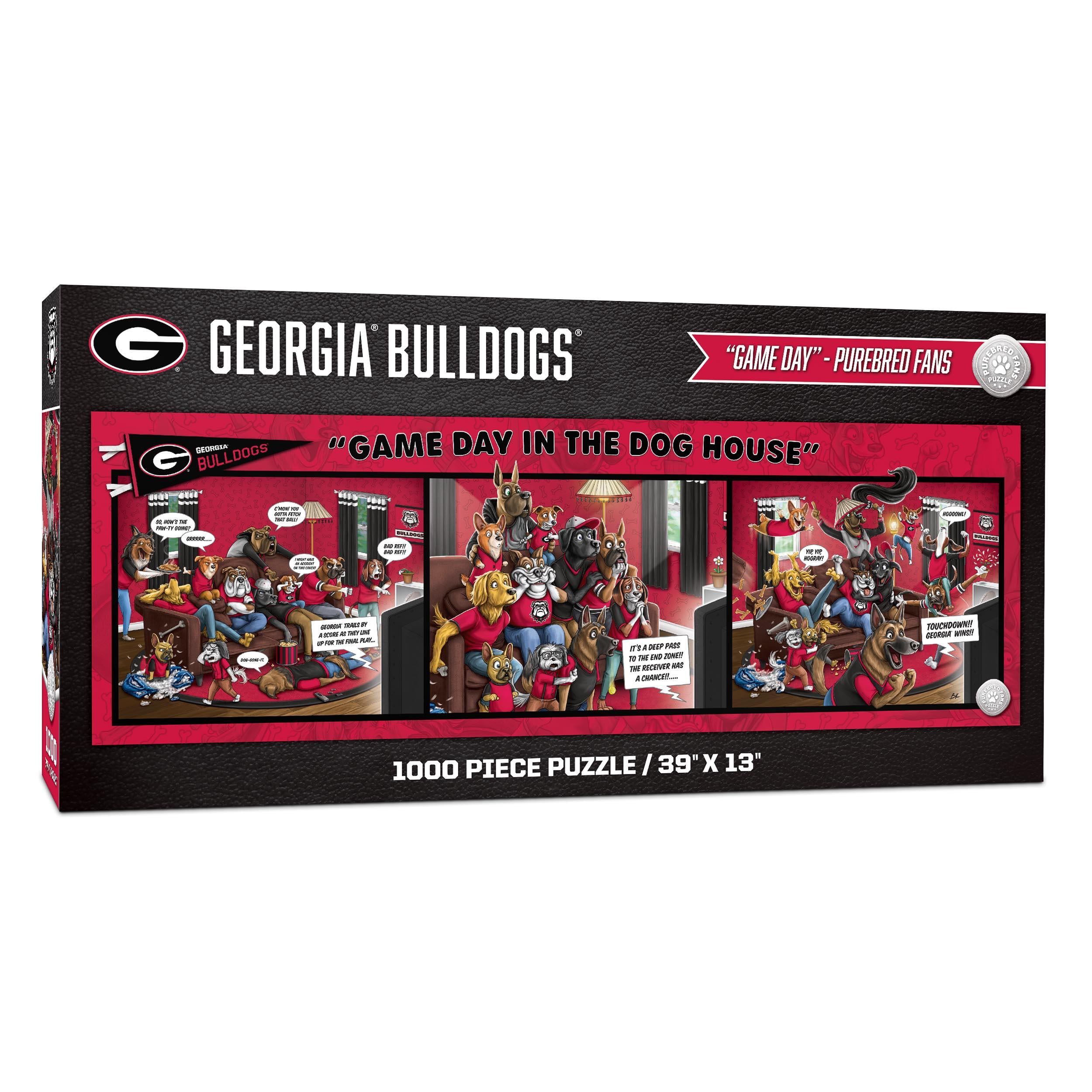 YouTheFan NCAA Georgia Bulldogs Purebred Fans Gameday in the Dog House 1000PC Puzzle