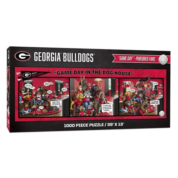 YouTheFan NCAA Georgia Bulldogs Purebred Fans Gameday in the Dog House 1000PC Puzzle