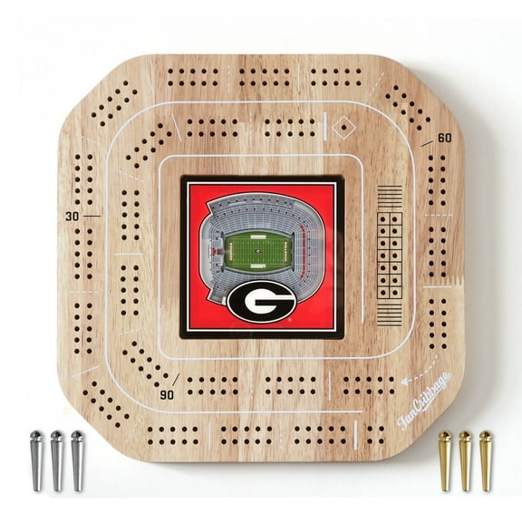 YouTheFan NCAA Georgia Bulldogs Stadiumview Cribbage