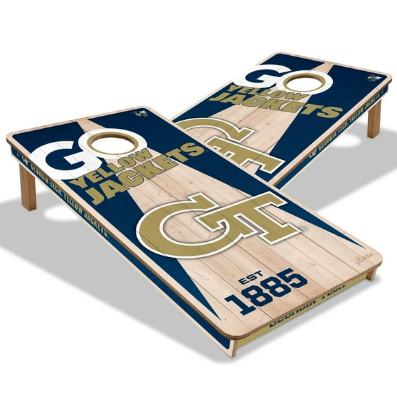 YouTheFan NCAA Georgia Tech Yellow Jackets 2' x 4' Cornhole Game No Bags
