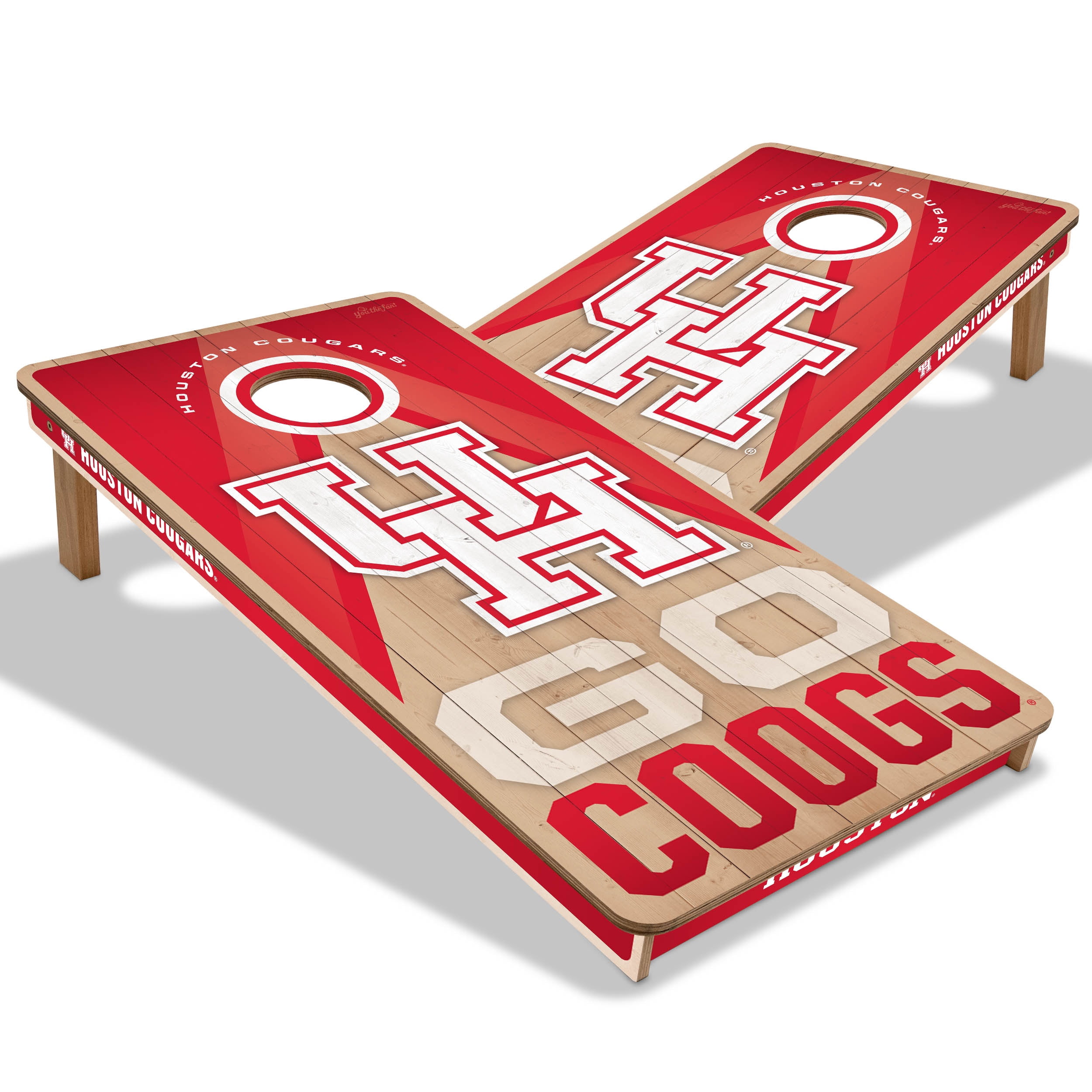 YouTheFan NCAA Houston Cougars 2X4 Slogan Series Cornhole NO BAGS
