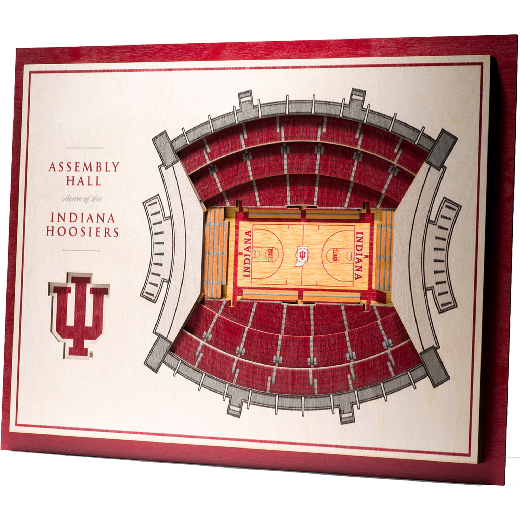 Indiana Hoosiers 17'' x 13'' 5Layer StadiumViews 3D Wall Art — free download
