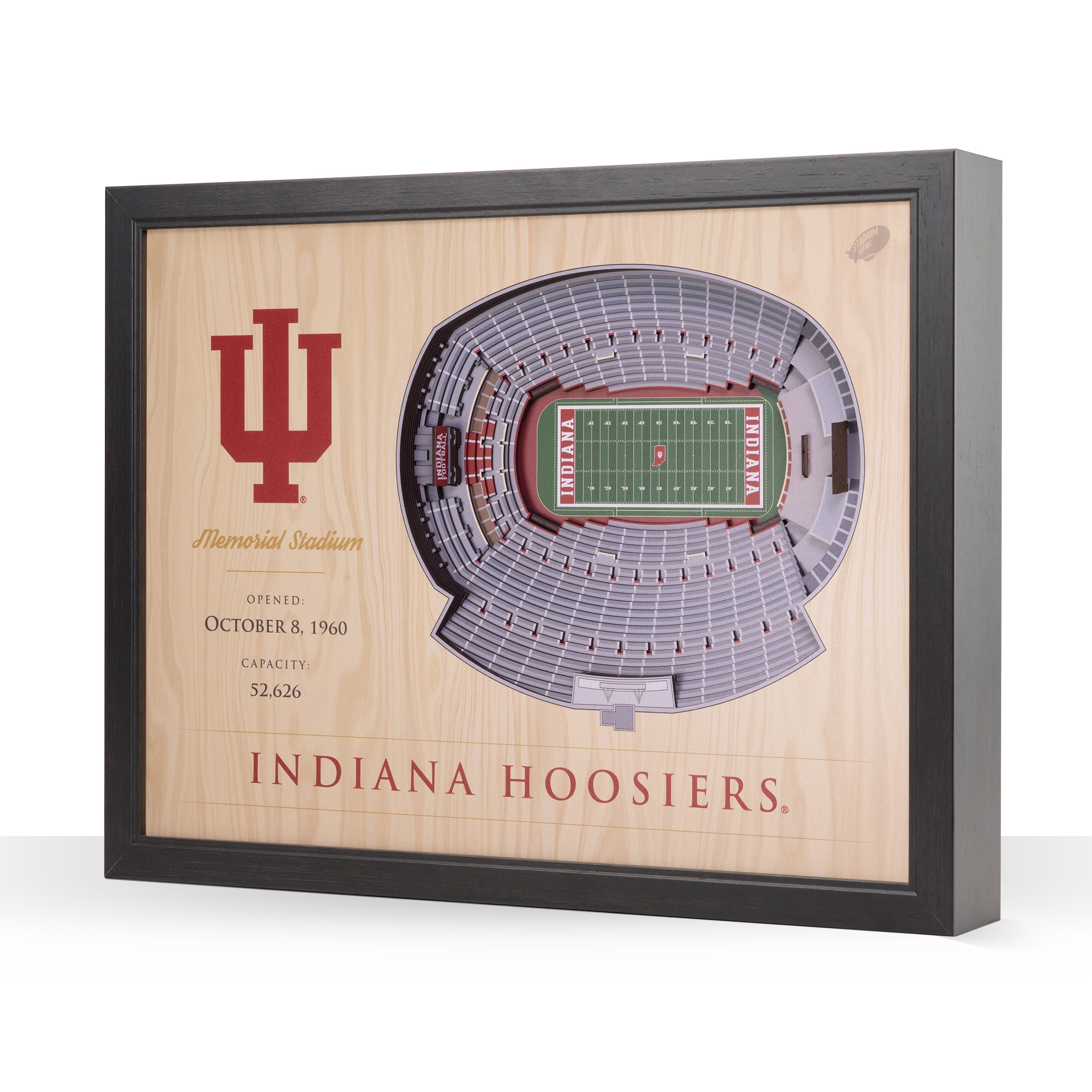 YouTheFan NCAA Indiana Hoosiers FB 25-Layer Stadiumview Wall Art