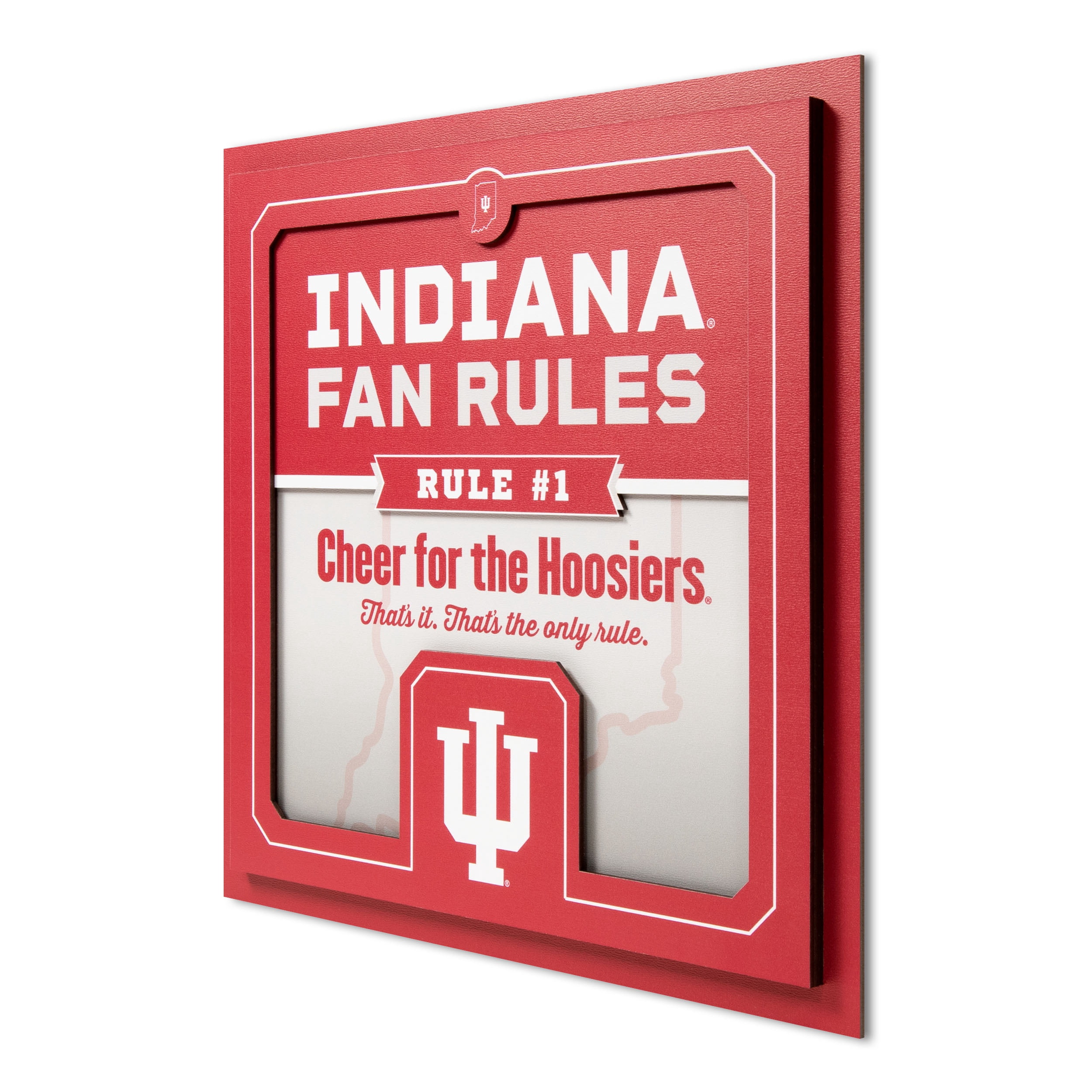 YouTheFan NCAA Indiana Hoosiers Fan Rules 3D Wall Art