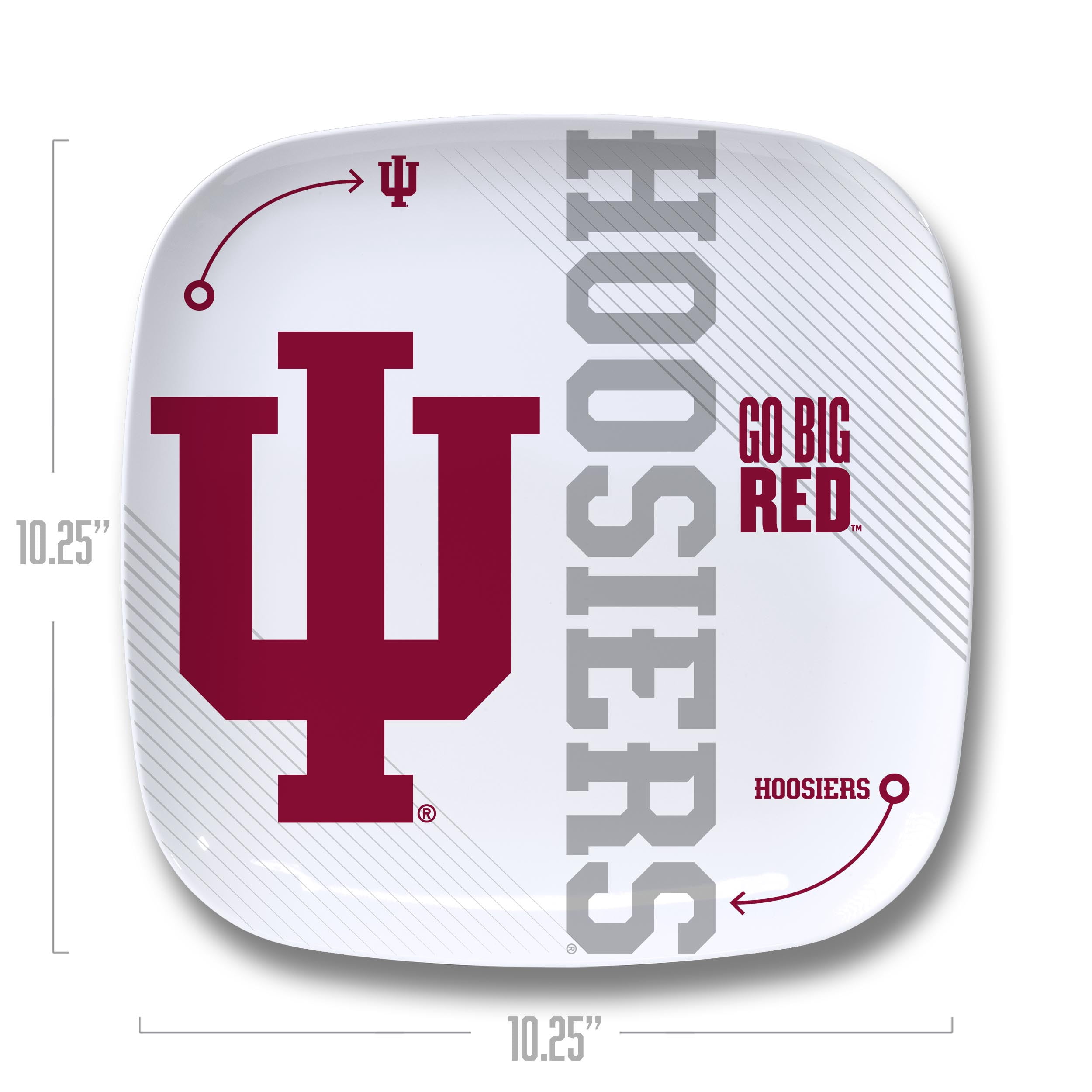 YouTheFan NCAA Indiana Hoosiers Large Party Plate