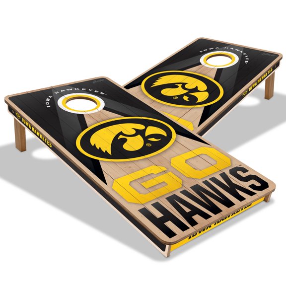 YouTheFan NCAA Iowa Hawkeyes 2X4 Slogan Series Cornhole NO BAGS
