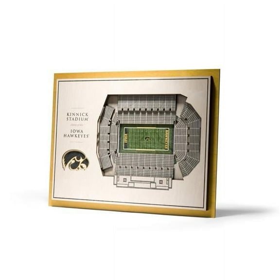 Iowa Hawkeyes 17'' x 13'' 5-Layer StadiumViews 3D Wall Art