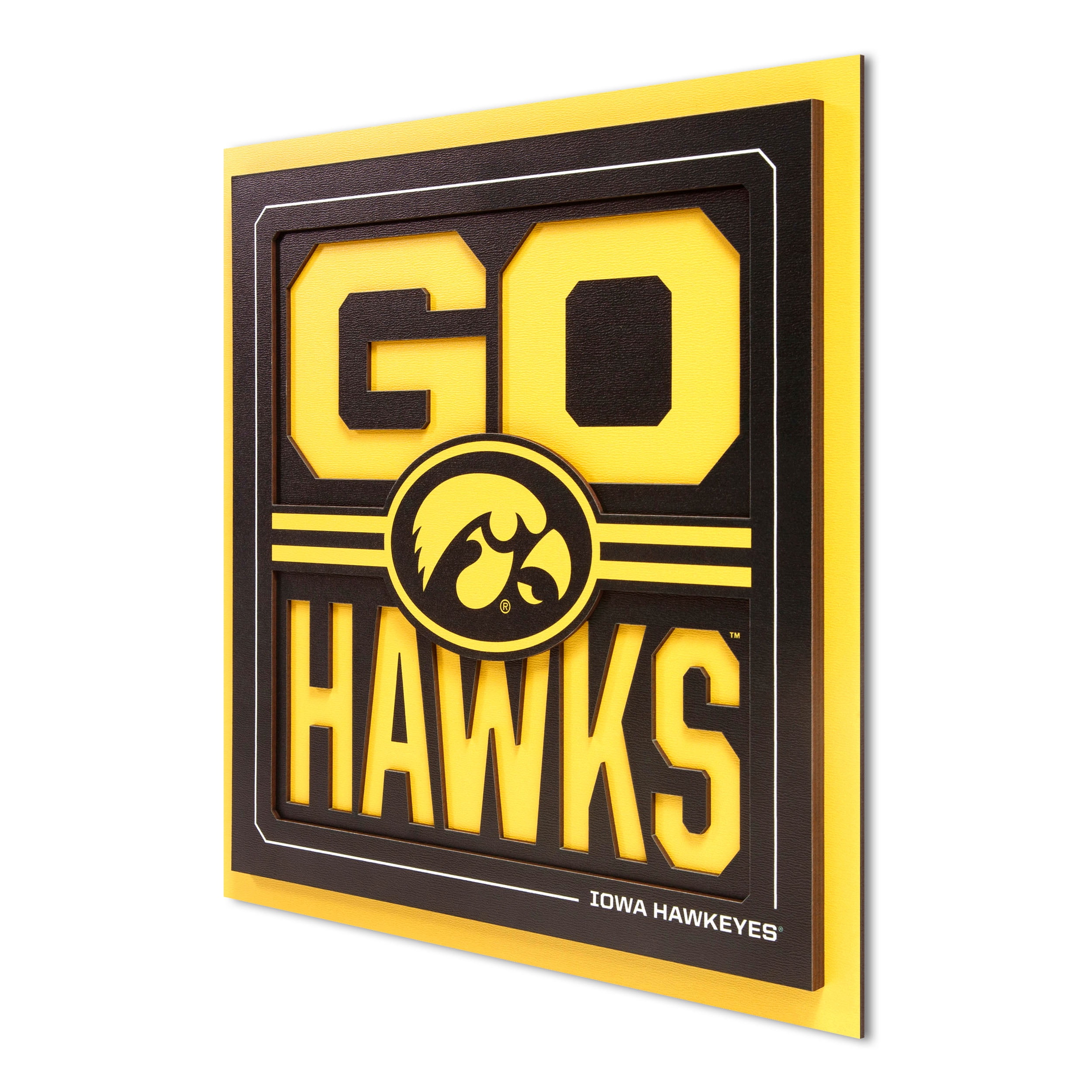 YouTheFan NCAA Iowa Hawkeyes Slogan Series 3D Wall Art