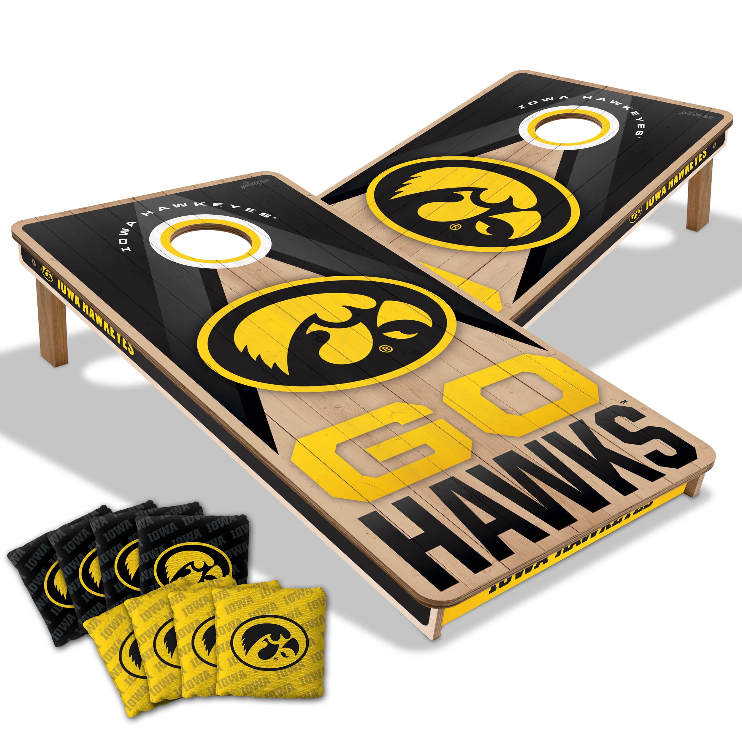 YouTheFan NCAA Iowa Hawkeyes 2x4 Slogan Series Cornhole