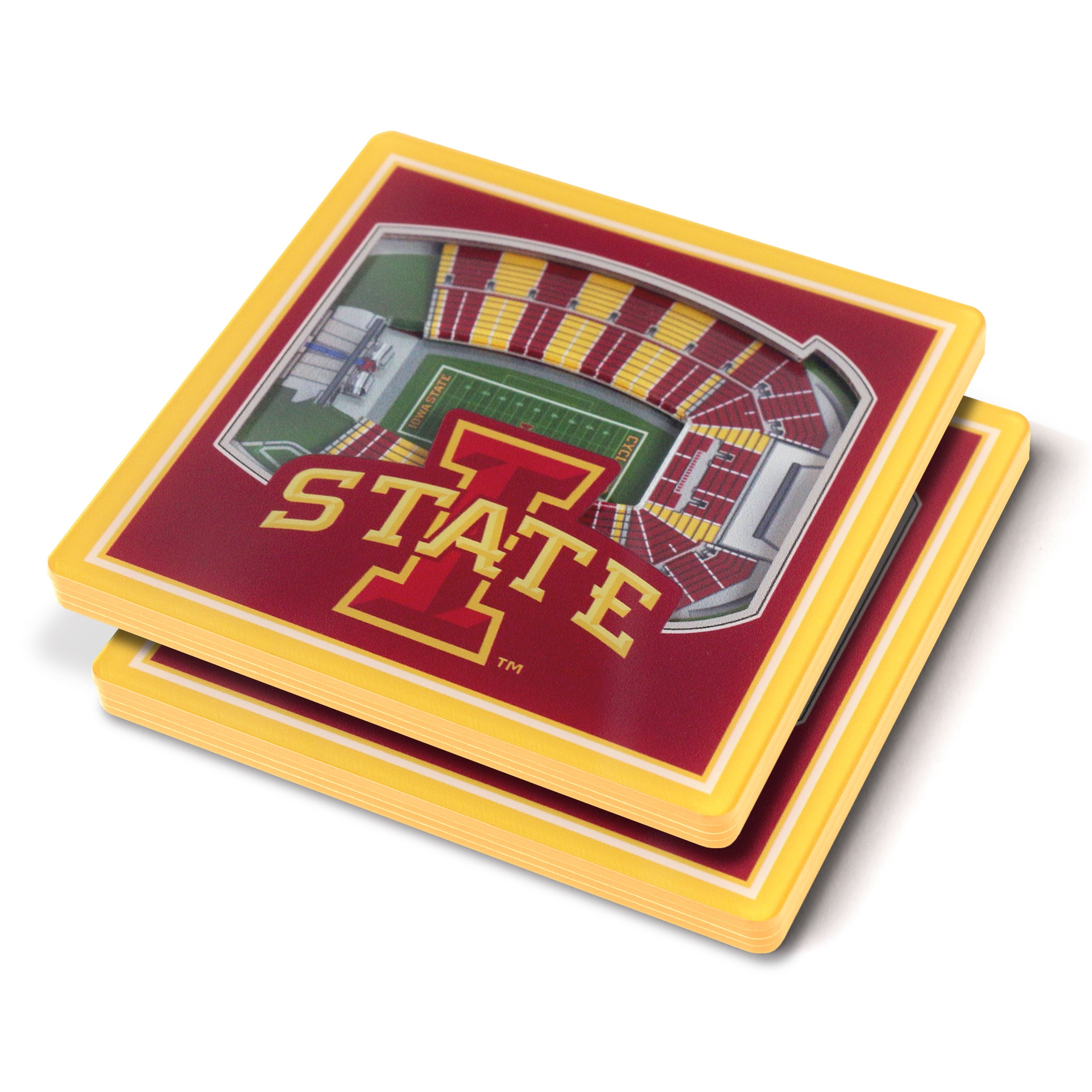 YouTheFan NCAA Iowa State Cyclones 3D StadiumView Coasters