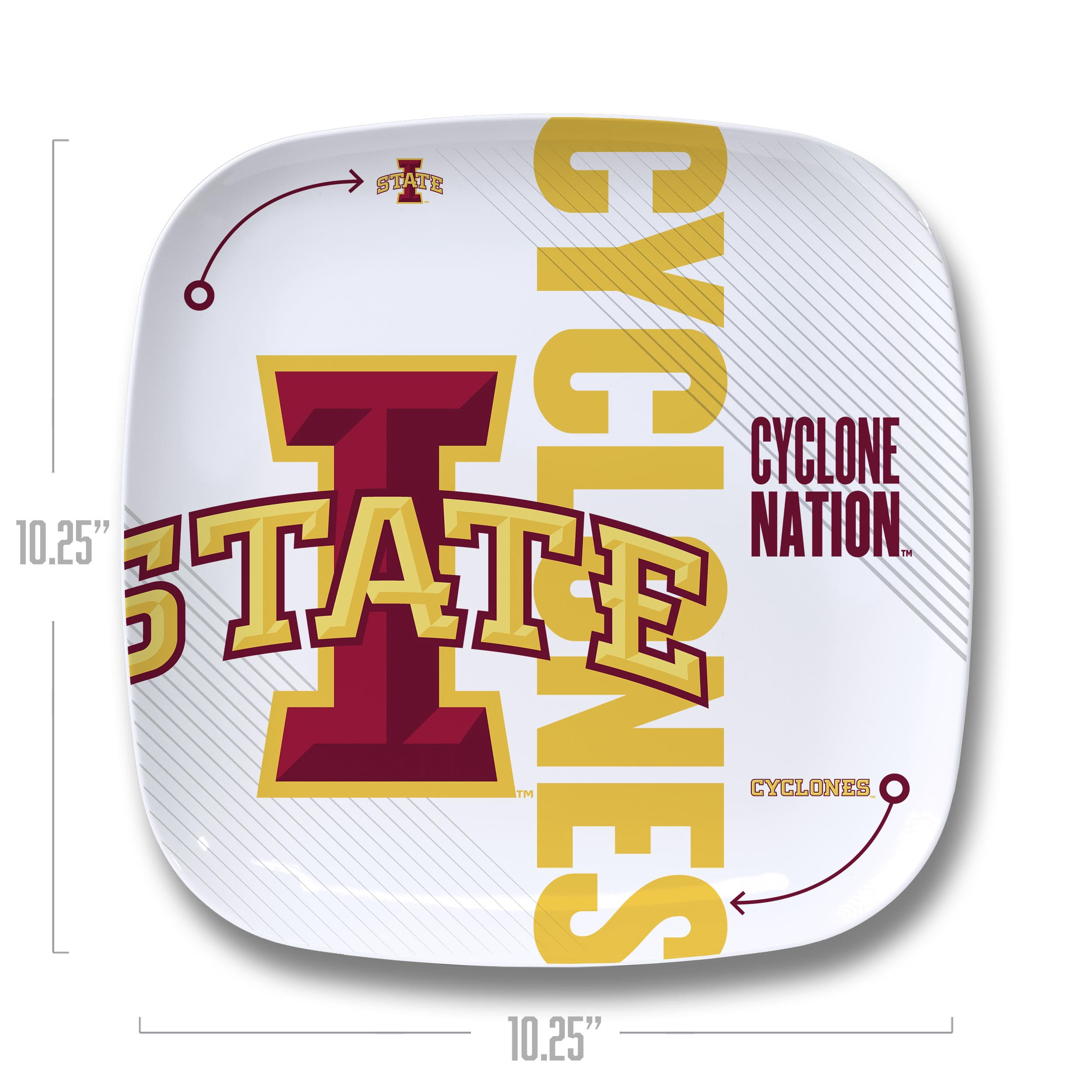 YouTheFan NCAA Iowa State Cyclones Large Party Plate