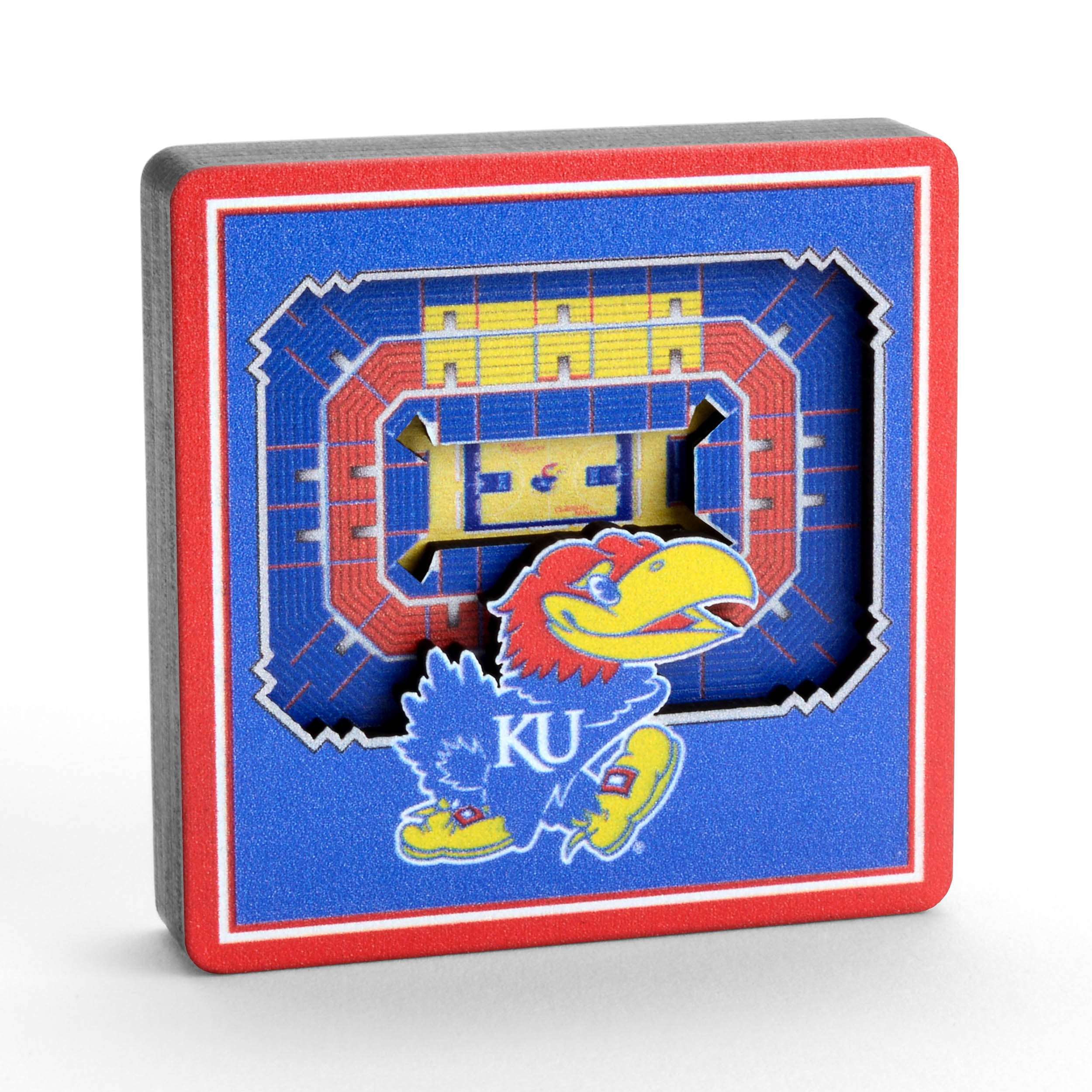 YouTheFan NCAA Kansas Jayhawks 3D StadiumView Magnet