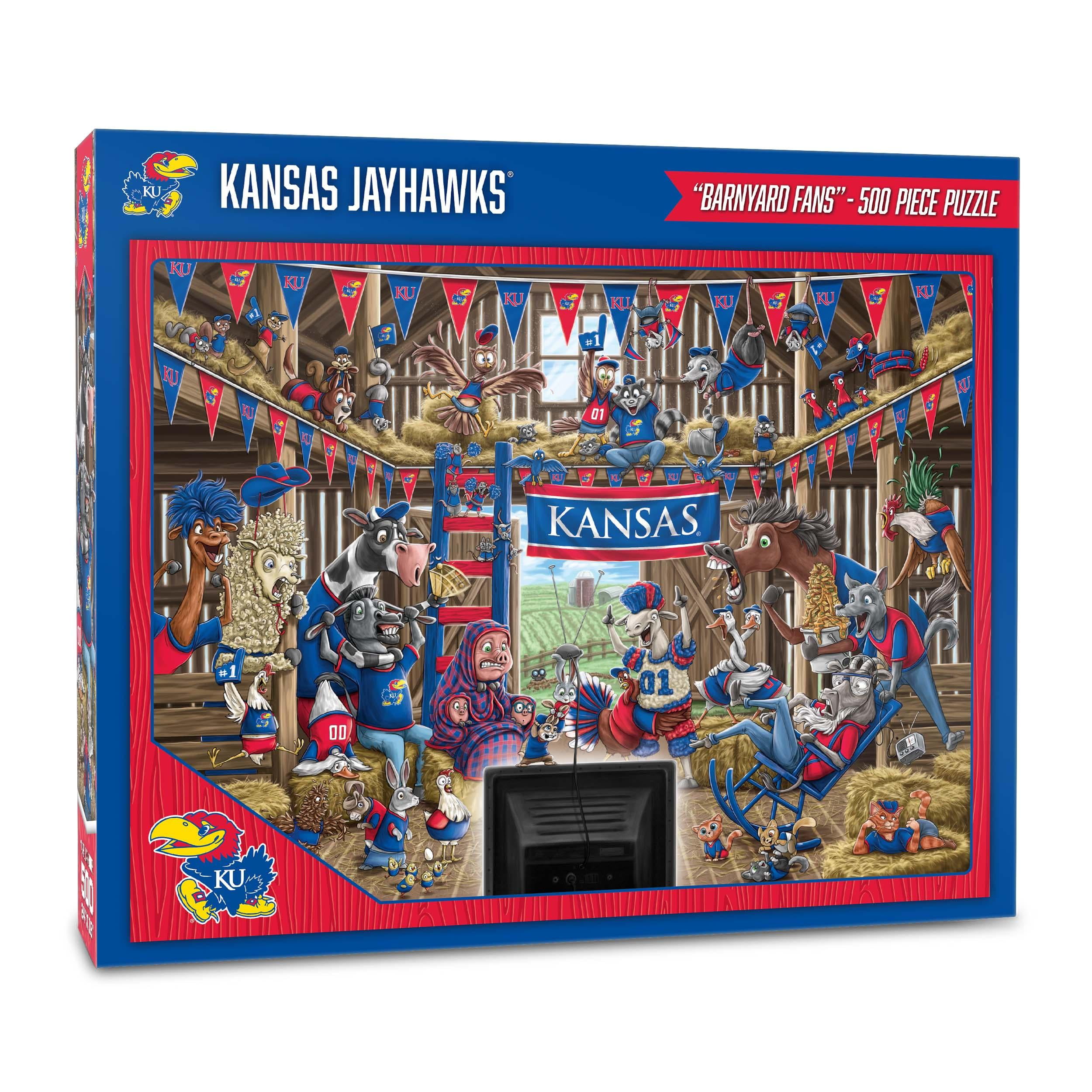 YouTheFan NCAA Kansas Jayhawks Barnyard Fans Puzzle - 500 Piece