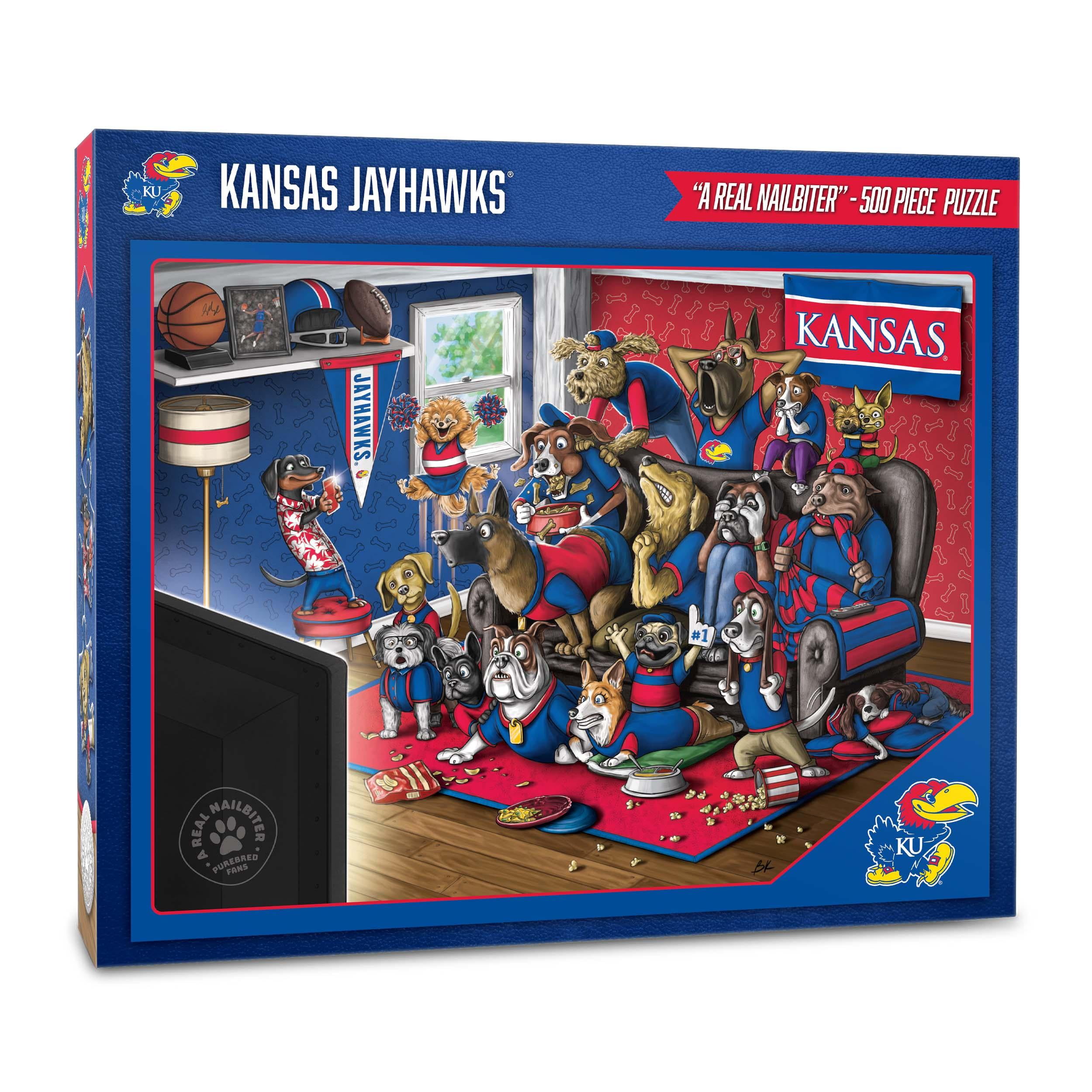YouTheFan NCAA Kansas Jayhawks Purebred Fans Nailbiter Puzzle - 500 PC