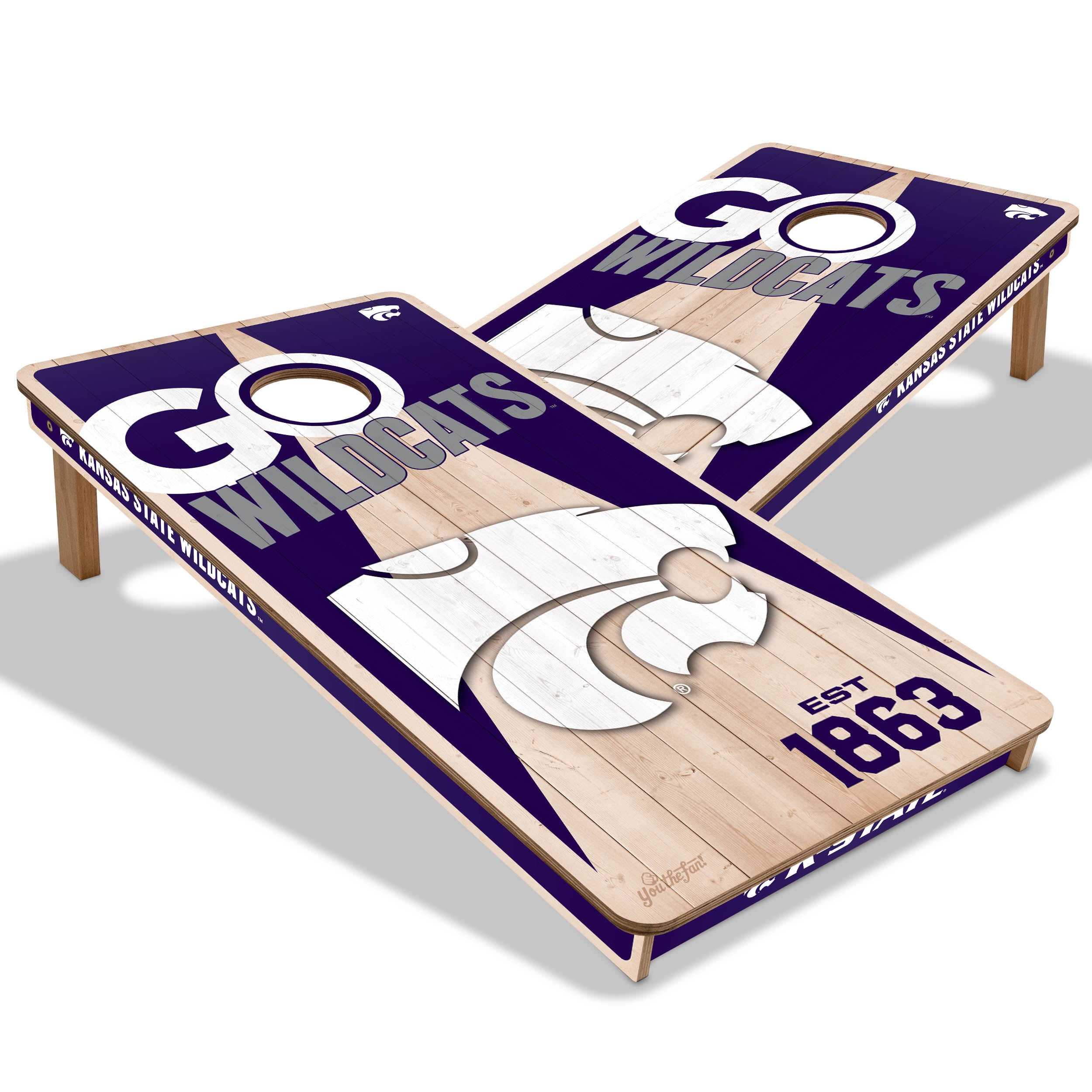 YouTheFan NCAA Kansas State Wildcats 2' x 4' Cornhole Game No Bags